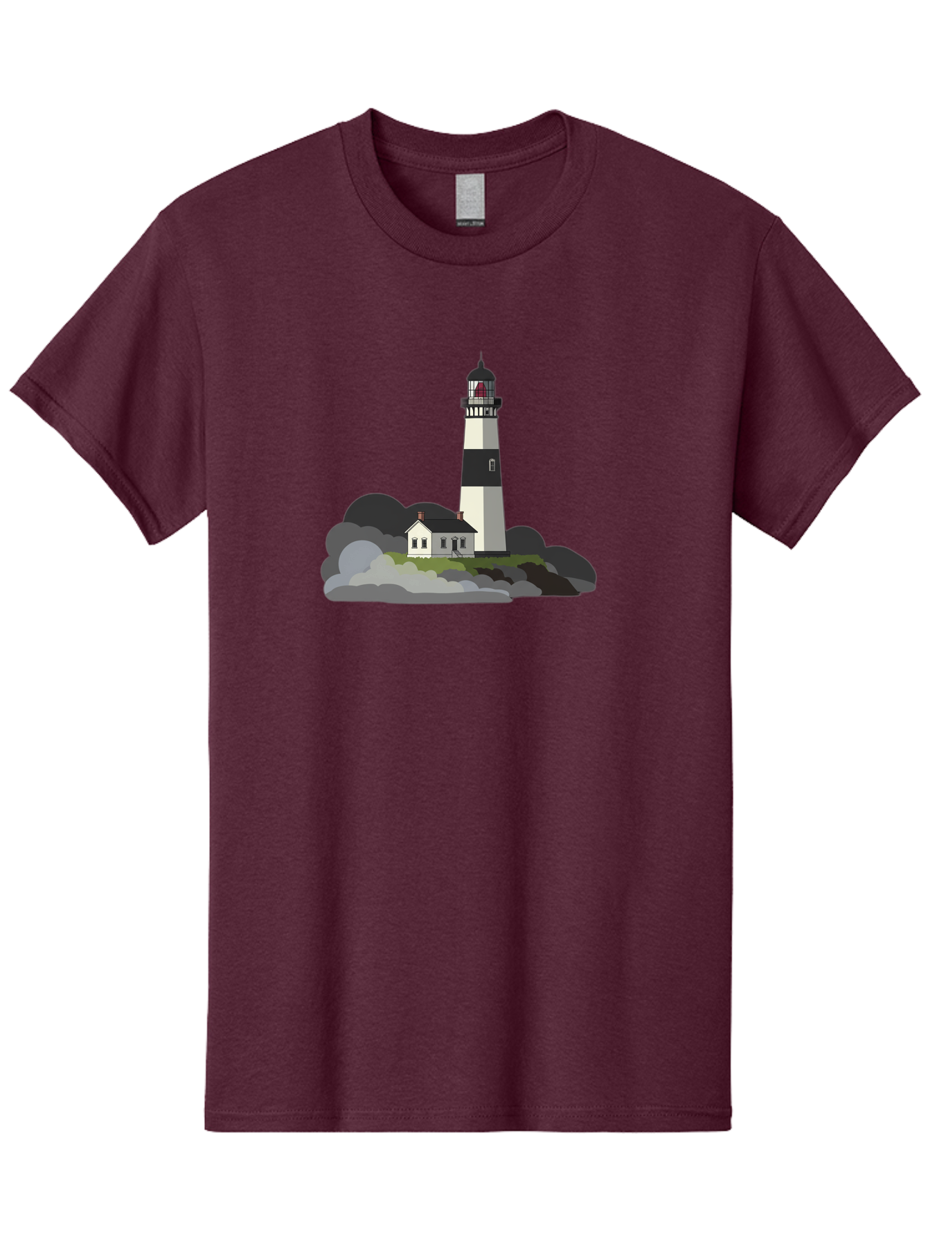 Lighthouse-3 Men'S Graphic Tee, 100% Cotton, Comfortable Casual Summer Wear, Machine Washable, Vintage Camera, Old Camera, Antique Camera, Black Camera, Classic Photography, Photography Equipment, Nostalgic Device, Film Camera, Camera Art Bag707
