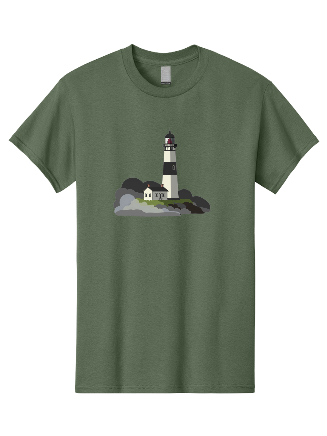 Lighthouse-3 Men'S Graphic Tee, 100% Cotton, Comfortable Casual Summer Wear, Machine Washable, Vintage Camera, Old Camera, Antique Camera, Black Camera, Classic Photography, Photography Equipment, Nostalgic Device, Film Camera, Camera Art Bag707