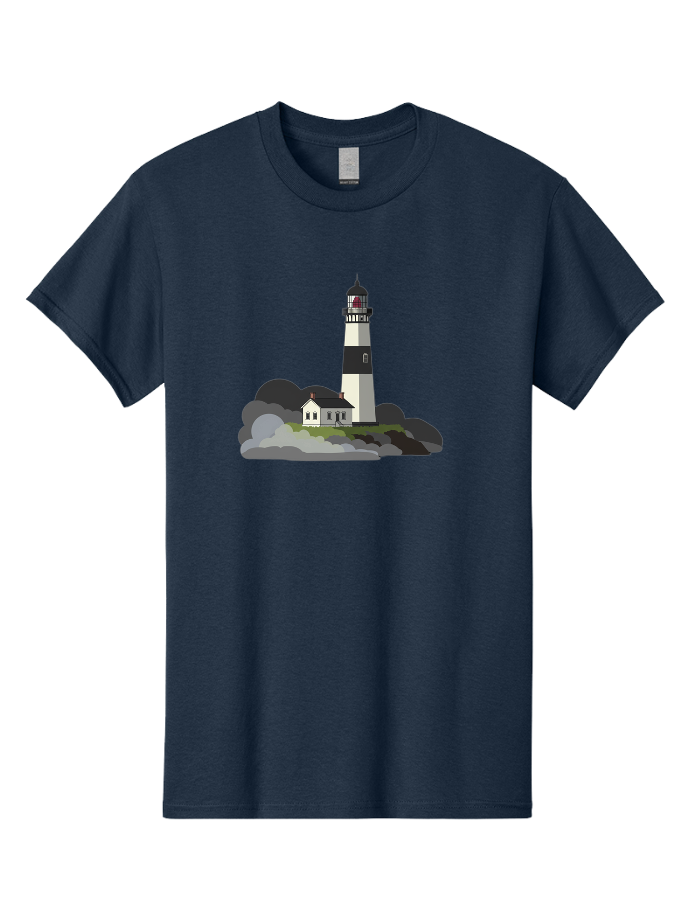 Lighthouse-3 Men'S Graphic Tee, 100% Cotton, Comfortable Casual Summer Wear, Machine Washable, Vintage Camera, Old Camera, Antique Camera, Black Camera, Classic Photography, Photography Equipment, Nostalgic Device, Film Camera, Camera Art Bag707