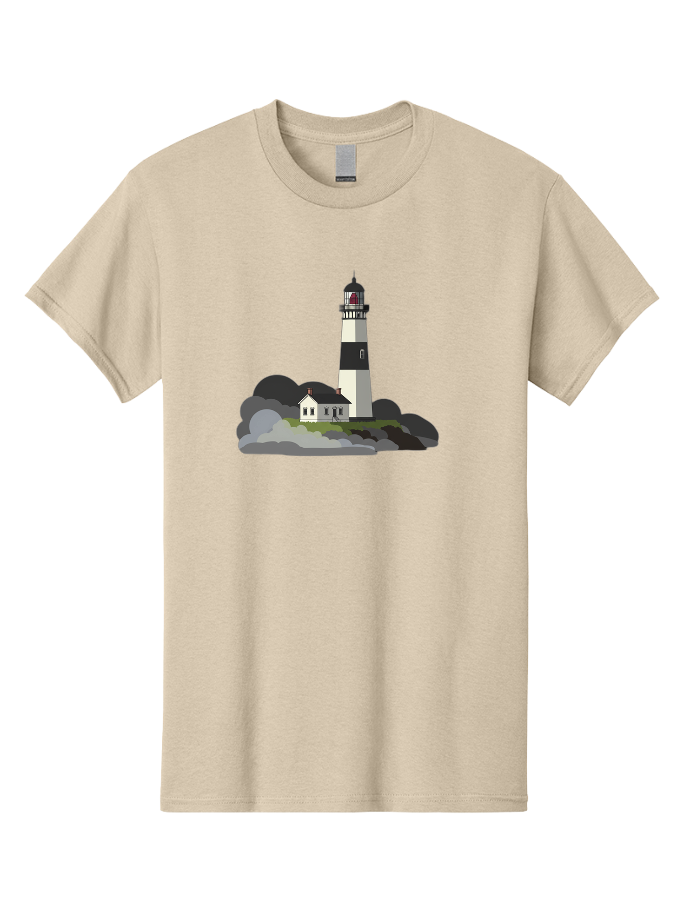 Lighthouse-3 Men'S Graphic Tee, 100% Cotton, Comfortable Casual Summer Wear, Machine Washable, Vintage Camera, Old Camera, Antique Camera, Black Camera, Classic Photography, Photography Equipment, Nostalgic Device, Film Camera, Camera Art Bag707