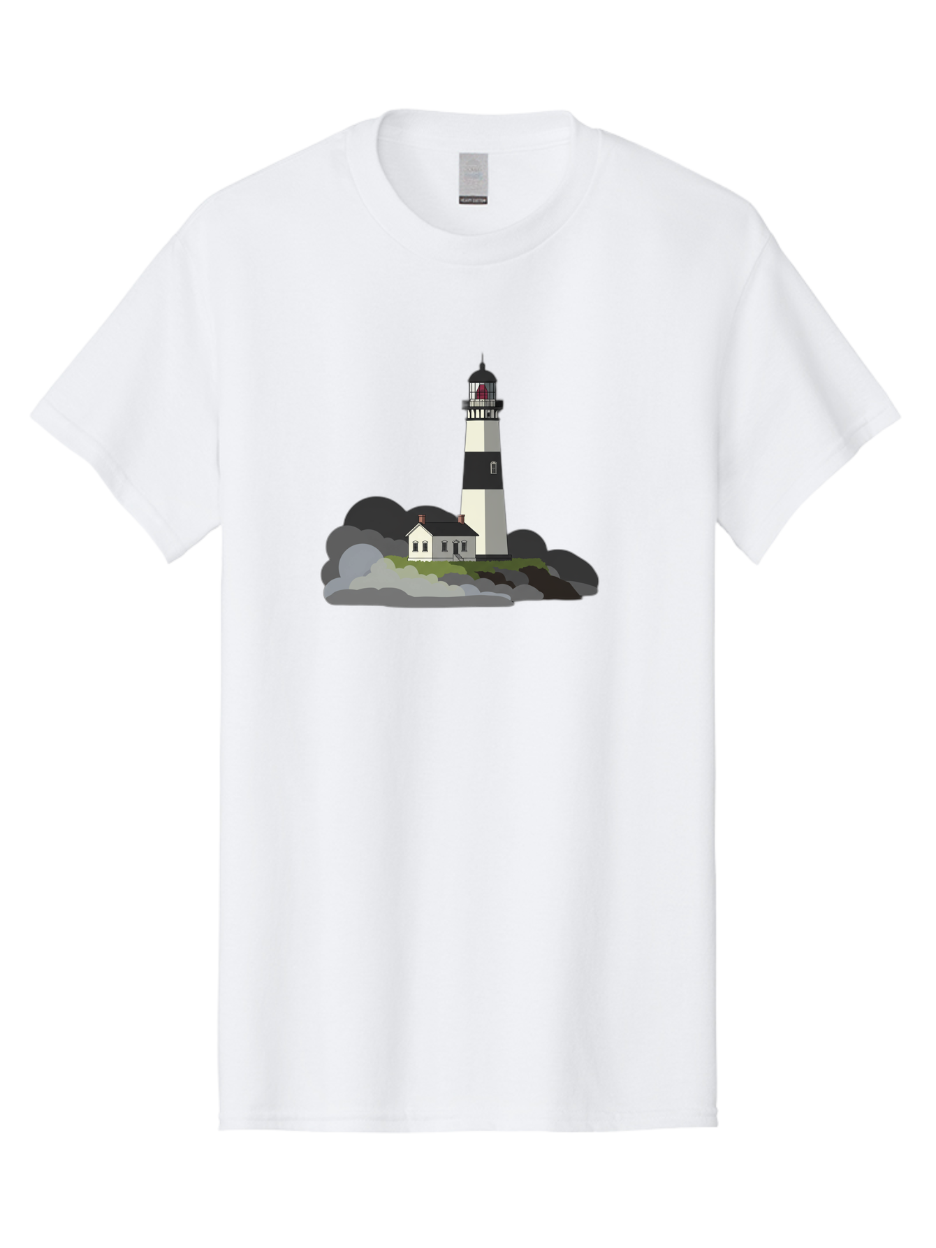 Lighthouse-3 Men'S Graphic Tee, 100% Cotton, Comfortable Casual Summer Wear, Machine Washable, Vintage Camera, Old Camera, Antique Camera, Black Camera, Classic Photography, Photography Equipment, Nostalgic Device, Film Camera, Camera Art Bag707