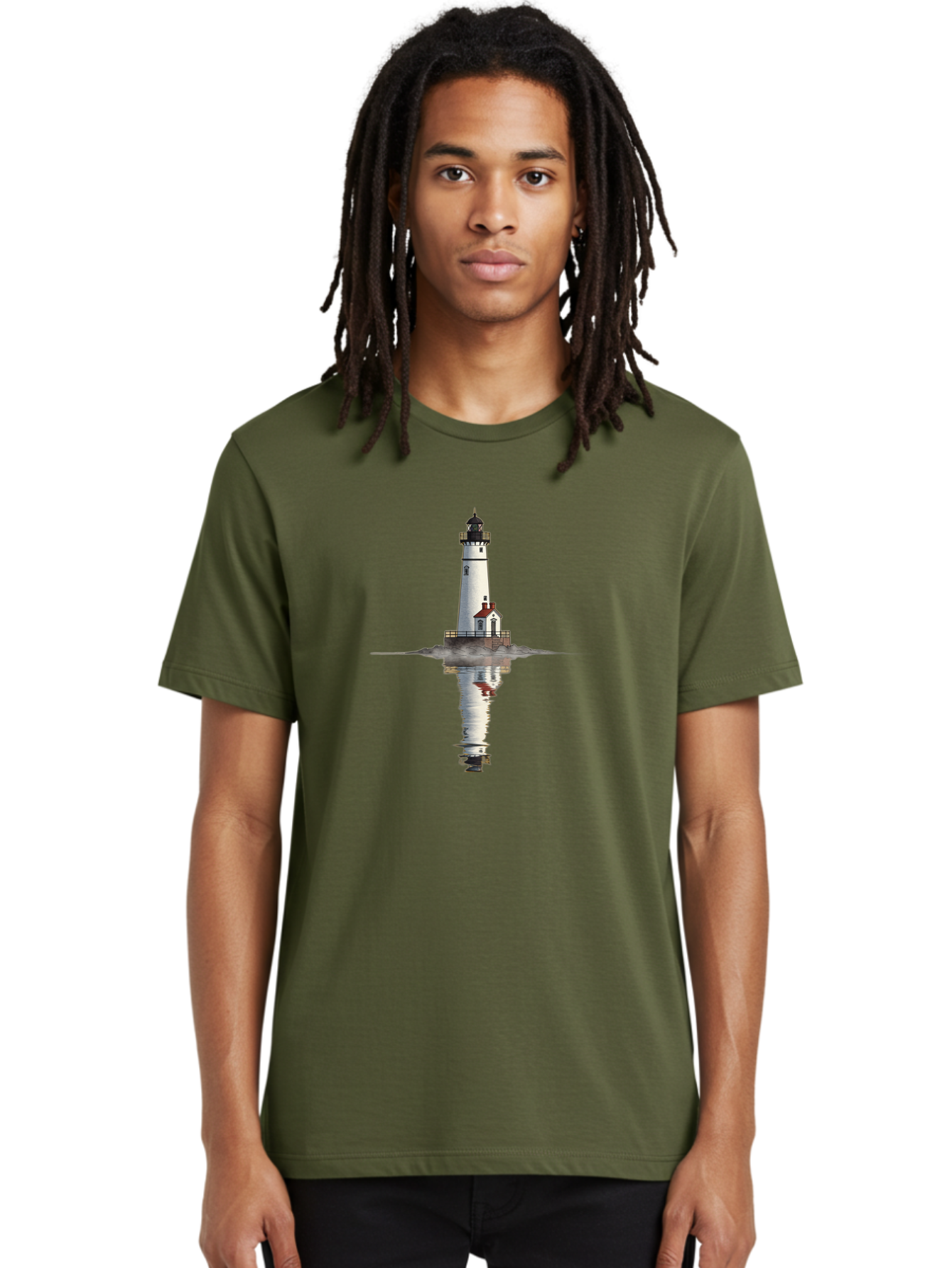 Lighthouse-5 Men'S Graphic Tee, 100% Cotton, Comfortable Casual Summer Wear, Machine Washable, Vintage Camera, Old Camera, Antique Camera, Black Camera, Classic Photography, Photography Equipment, Nostalgic Device, Film Camera, Camera Art Bag709