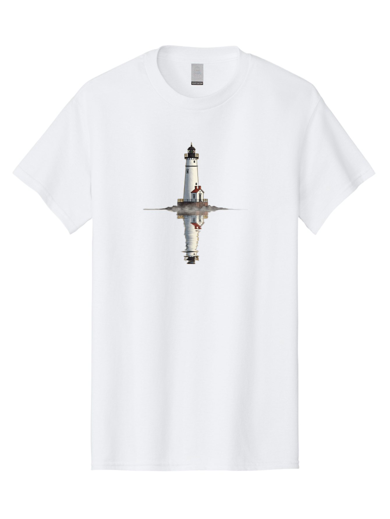 Lighthouse-5 Men'S Graphic Tee, 100% Cotton, Comfortable Casual Summer Wear, Machine Washable, Vintage Camera, Old Camera, Antique Camera, Black Camera, Classic Photography, Photography Equipment, Nostalgic Device, Film Camera, Camera Art Bag709