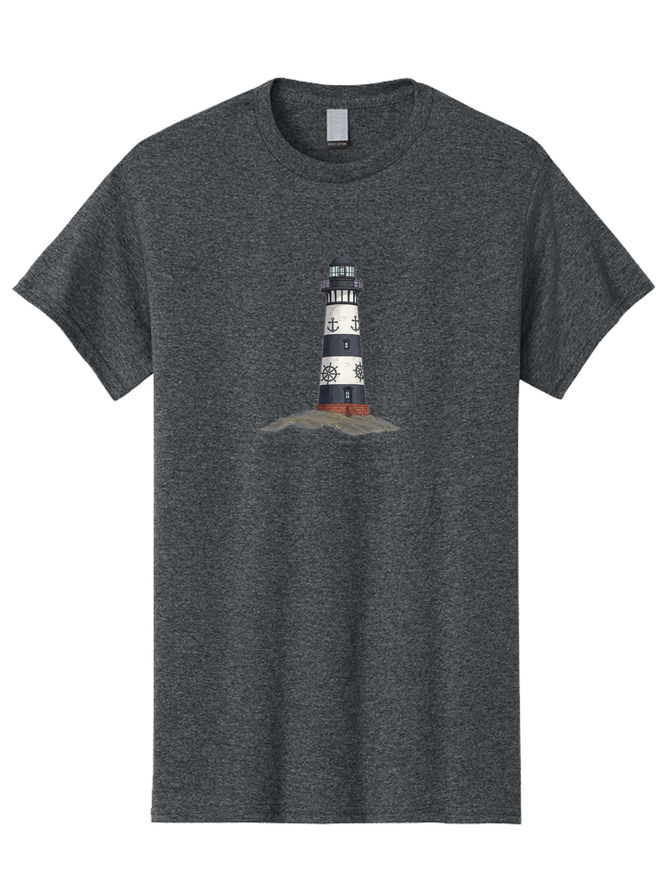Lighthouse-6 Men'S Graphic Tee, 100% Cotton, Comfortable Casual Summer Wear, Machine Washable, Vintage Camera, Old Camera, Antique Camera, Black Camera, Classic Photography, Photography Equipment, Nostalgic Device, Film Camera, Camera Art Bag710