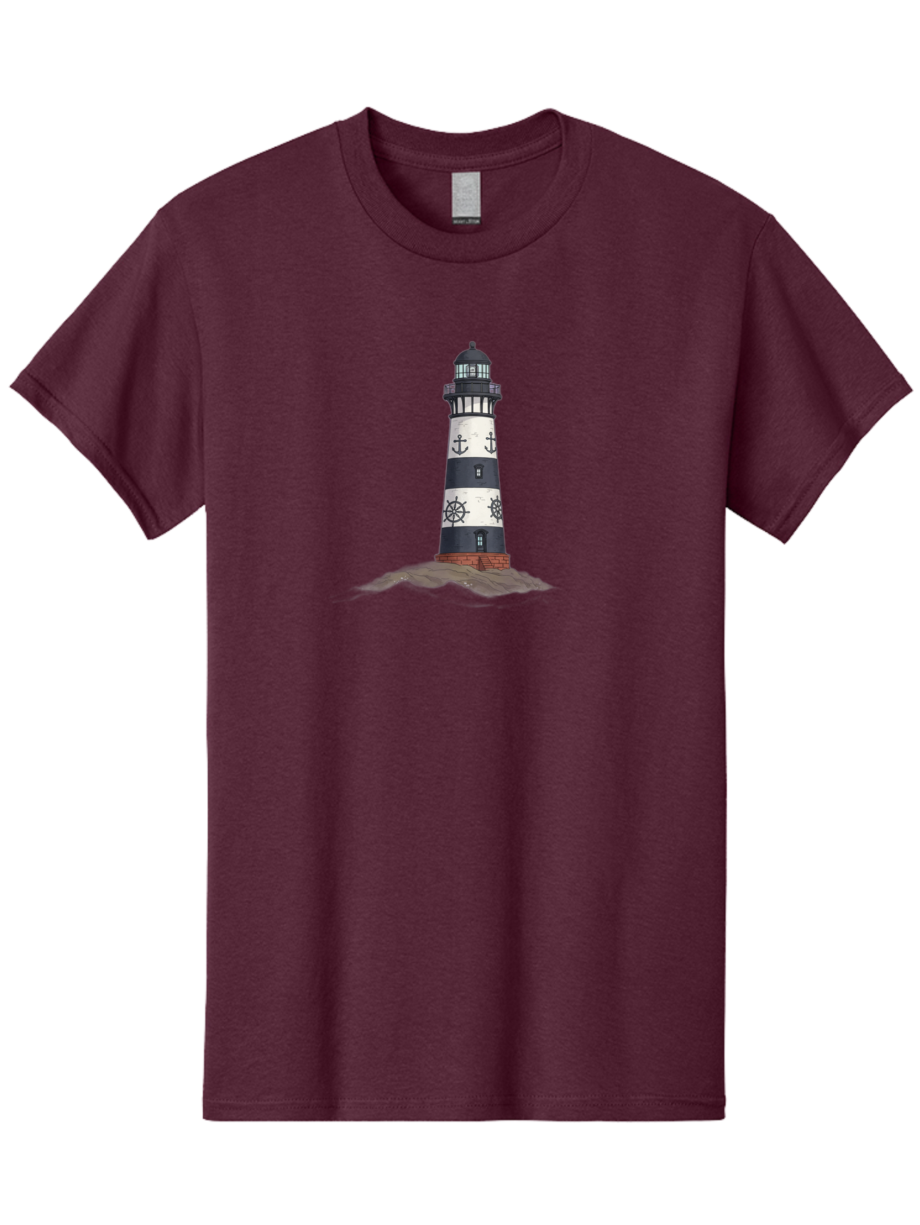 Lighthouse-6 Men'S Graphic Tee, 100% Cotton, Comfortable Casual Summer Wear, Machine Washable, Vintage Camera, Old Camera, Antique Camera, Black Camera, Classic Photography, Photography Equipment, Nostalgic Device, Film Camera, Camera Art Bag710