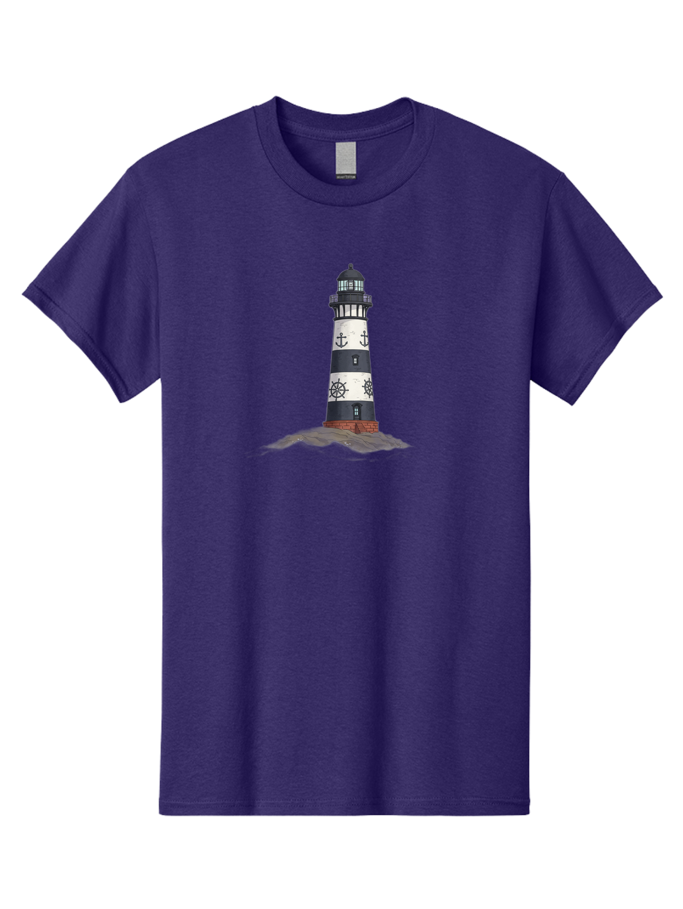 Lighthouse-6 Men'S Graphic Tee, 100% Cotton, Comfortable Casual Summer Wear, Machine Washable, Vintage Camera, Old Camera, Antique Camera, Black Camera, Classic Photography, Photography Equipment, Nostalgic Device, Film Camera, Camera Art Bag710