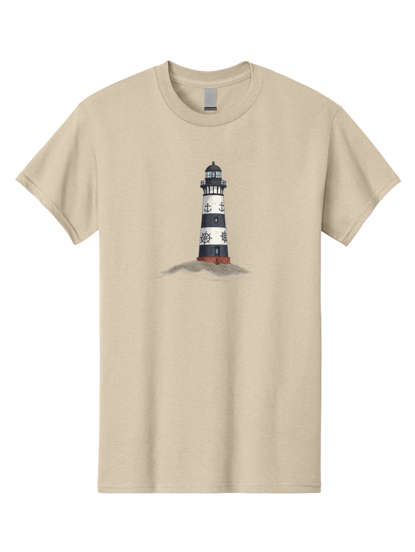 Lighthouse-6 Men'S Graphic Tee, 100% Cotton, Comfortable Casual Summer Wear, Machine Washable, Vintage Camera, Old Camera, Antique Camera, Black Camera, Classic Photography, Photography Equipment, Nostalgic Device, Film Camera, Camera Art Bag710