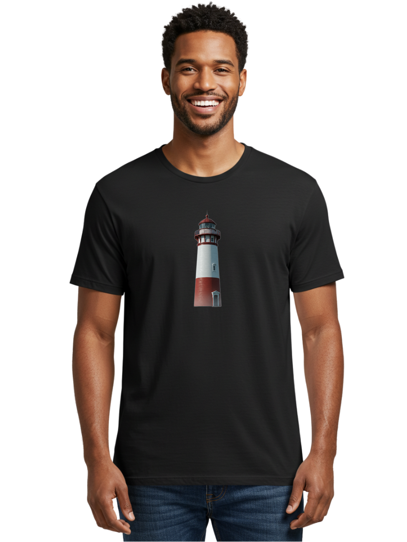 Lighthouse-8 Men'S Graphic Tee, 100% Cotton, Comfortable Casual Summer Wear, Machine Washable, Vintage Camera, Old Camera, Antique Camera, Black Camera, Classic Photography, Photography Equipment, Nostalgic Device, Film Camera, Camera Art Bag712