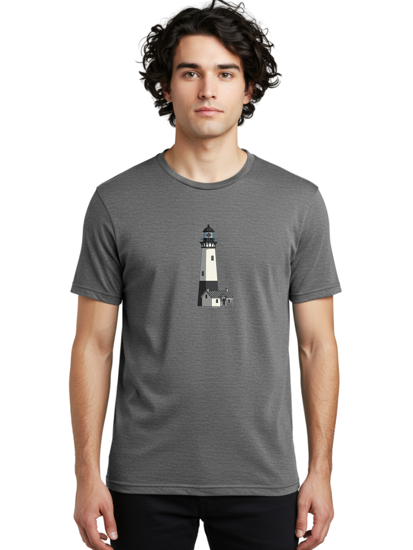 Lighthouse-9 Men'S Graphic Tee, 100% Cotton, Comfortable Casual Summer Wear, Machine Washable, Vintage Camera, Old Camera, Antique Camera, Black Camera, Classic Photography, Photography Equipment, Nostalgic Device, Film Camera, Camera Art Bag713