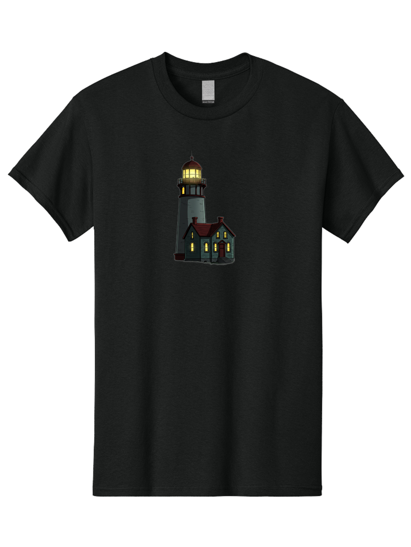 Lighthouse-And-House Men'S Graphic Tee, 100% Cotton, Comfortable Casual Summer Wear, Machine Washable, Vintage Camera, Old Camera, Antique Camera, Black Camera, Classic Photography, Photography Equipment, Nostalgic Device, Film Camera, Bag714