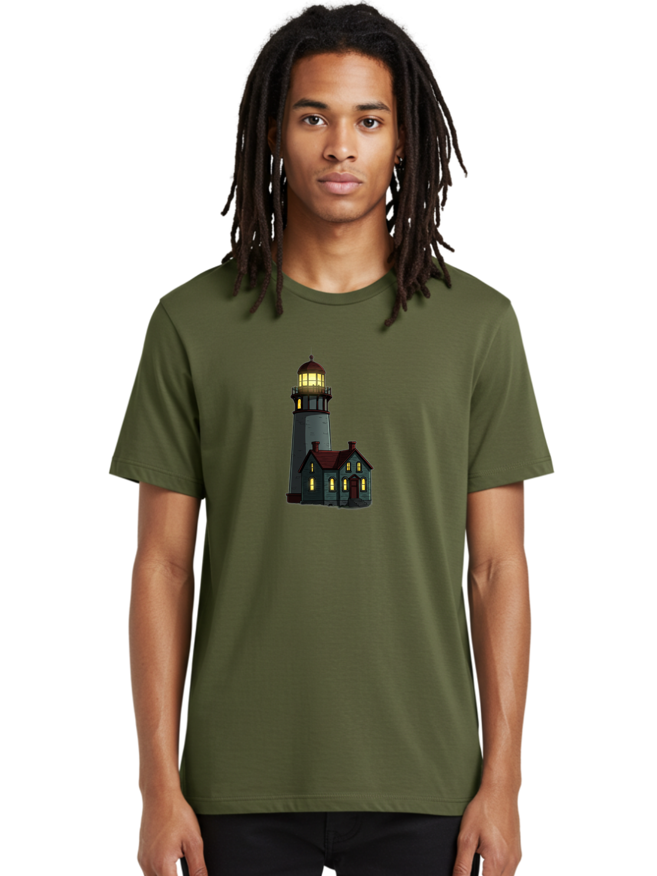 Lighthouse-And-House Men'S Graphic Tee, 100% Cotton, Comfortable Casual Summer Wear, Machine Washable, Vintage Camera, Old Camera, Antique Camera, Black Camera, Classic Photography, Photography Equipment, Nostalgic Device, Film Camera, Bag714