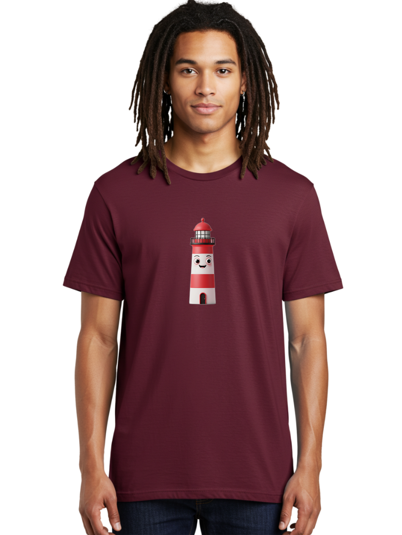 Lighthouse-Character Men'S Graphic Tee, 100% Cotton, Comfortable Casual Summer Wear, Machine Washable, Vintage Camera, Old Camera, Antique Camera, Black Camera, Classic Photography, Photography Equipment, Nostalgic Device, Film Camera, Bag716