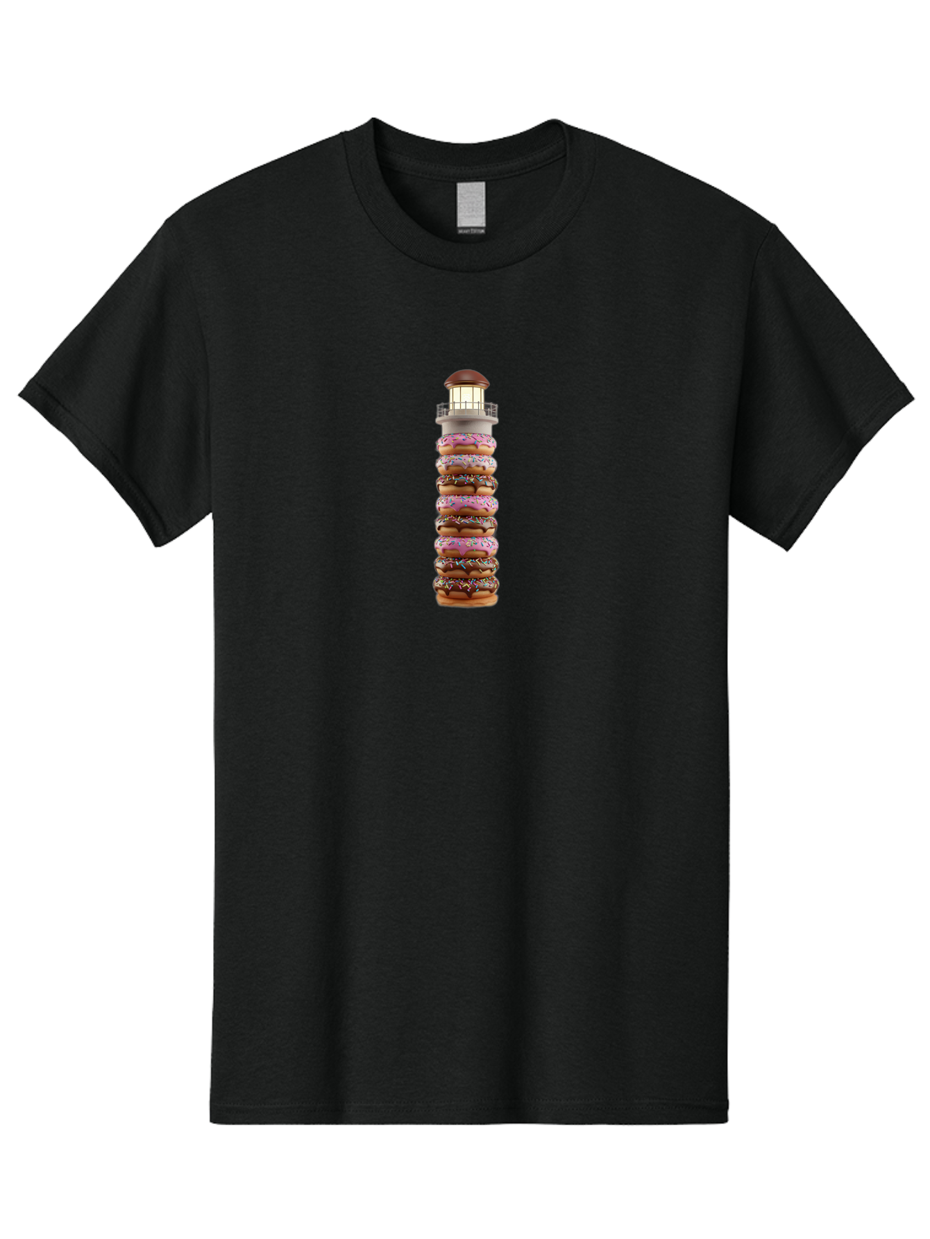 Lighthouse-Donuts Men'S Graphic Tee, 100% Cotton, Comfortable Casual Summer Wear, Machine Washable, Vintage Camera, Old Camera, Antique Camera, Black Camera, Classic Photography, Photography Equipment, Nostalgic Device, Film Camera, Camera Art Bag717