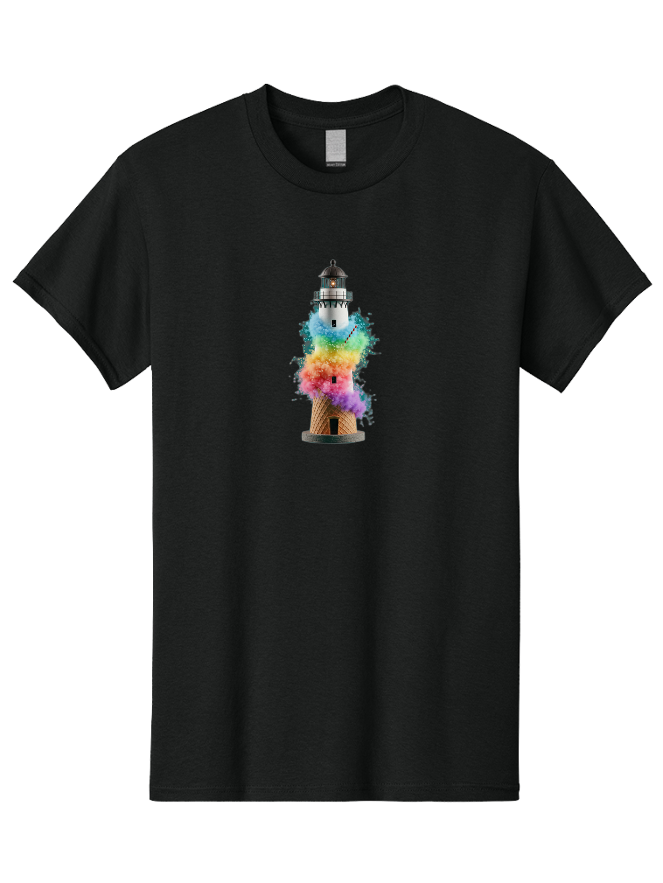 Lighthouse-Ice-Cream Men'S Graphic Tee, 100% Cotton, Comfortable Casual Summer Wear, Machine Washable, Vintage Camera, Old Camera, Antique Camera, Black Camera, Classic Photography, Photography Equipment, Nostalgic Device, Film Camera, Bag719