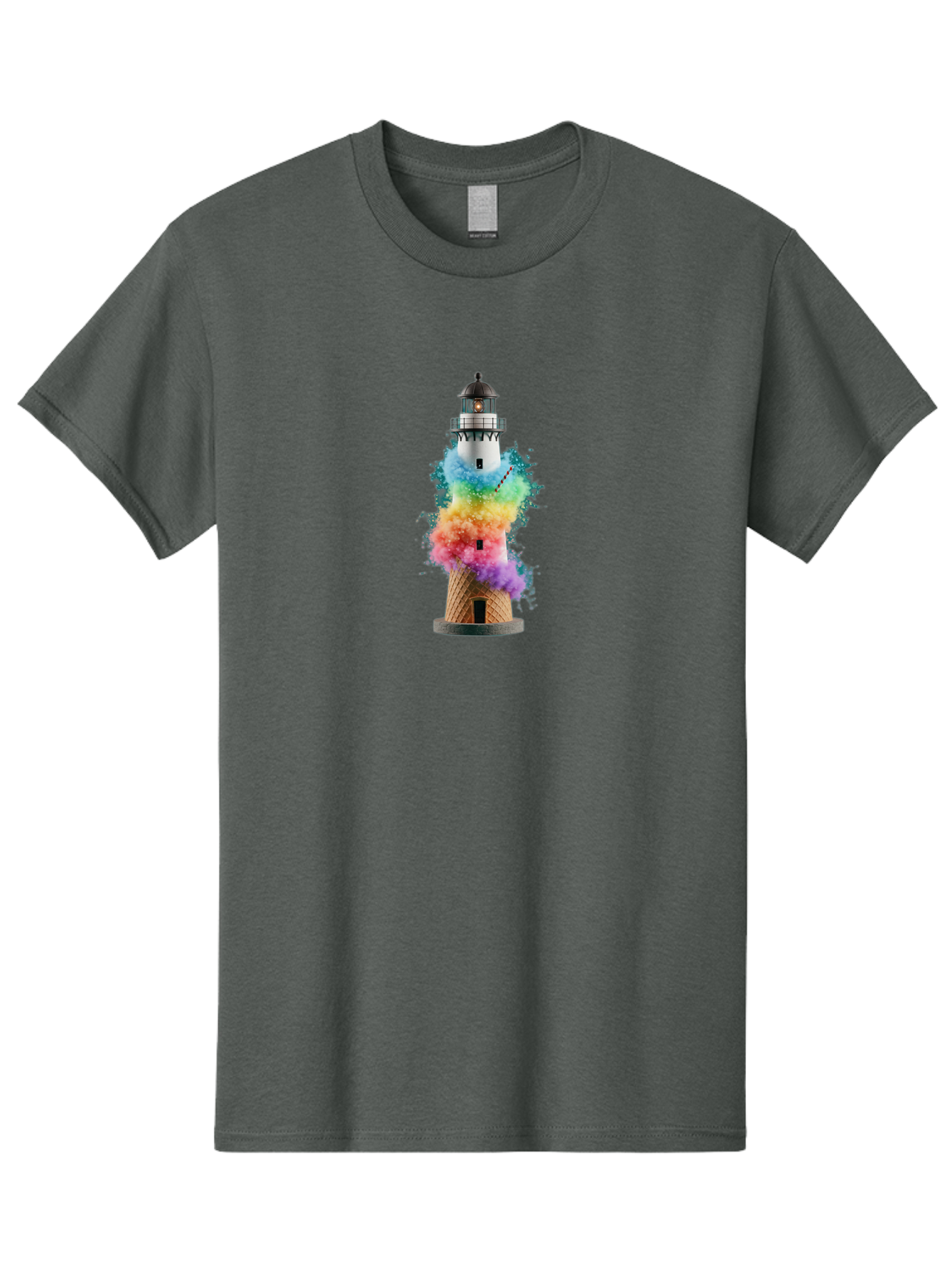 Lighthouse-Ice-Cream Men'S Graphic Tee, 100% Cotton, Comfortable Casual Summer Wear, Machine Washable, Vintage Camera, Old Camera, Antique Camera, Black Camera, Classic Photography, Photography Equipment, Nostalgic Device, Film Camera, Bag719