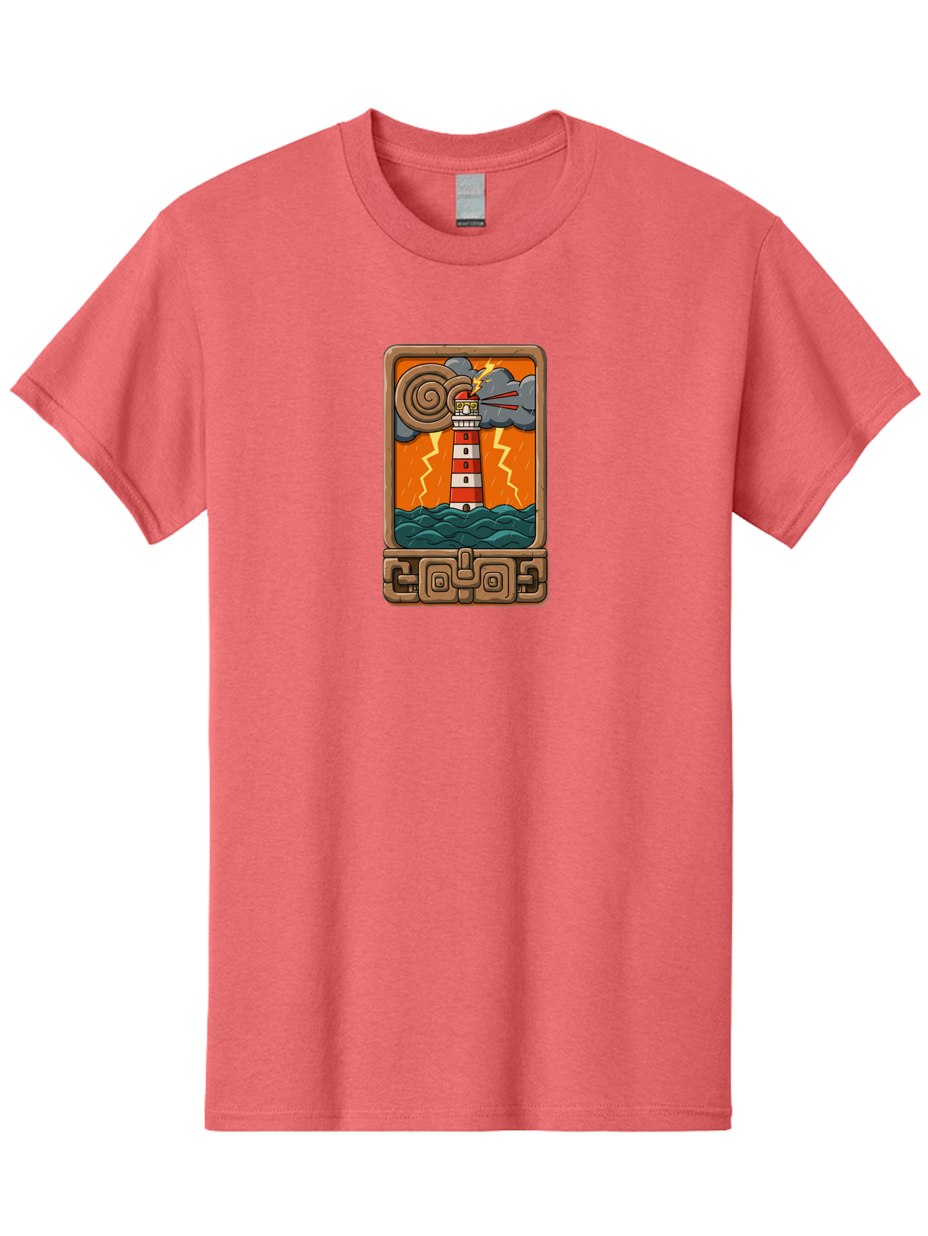 Lighthouse-Icon Men'S Graphic Tee, 100% Cotton, Comfortable Casual Summer Wear, Machine Washable, Vintage Camera, Old Camera, Antique Camera, Black Camera, Classic Photography, Photography Equipment, Nostalgic Device, Film Camera, Camera Art Bag720