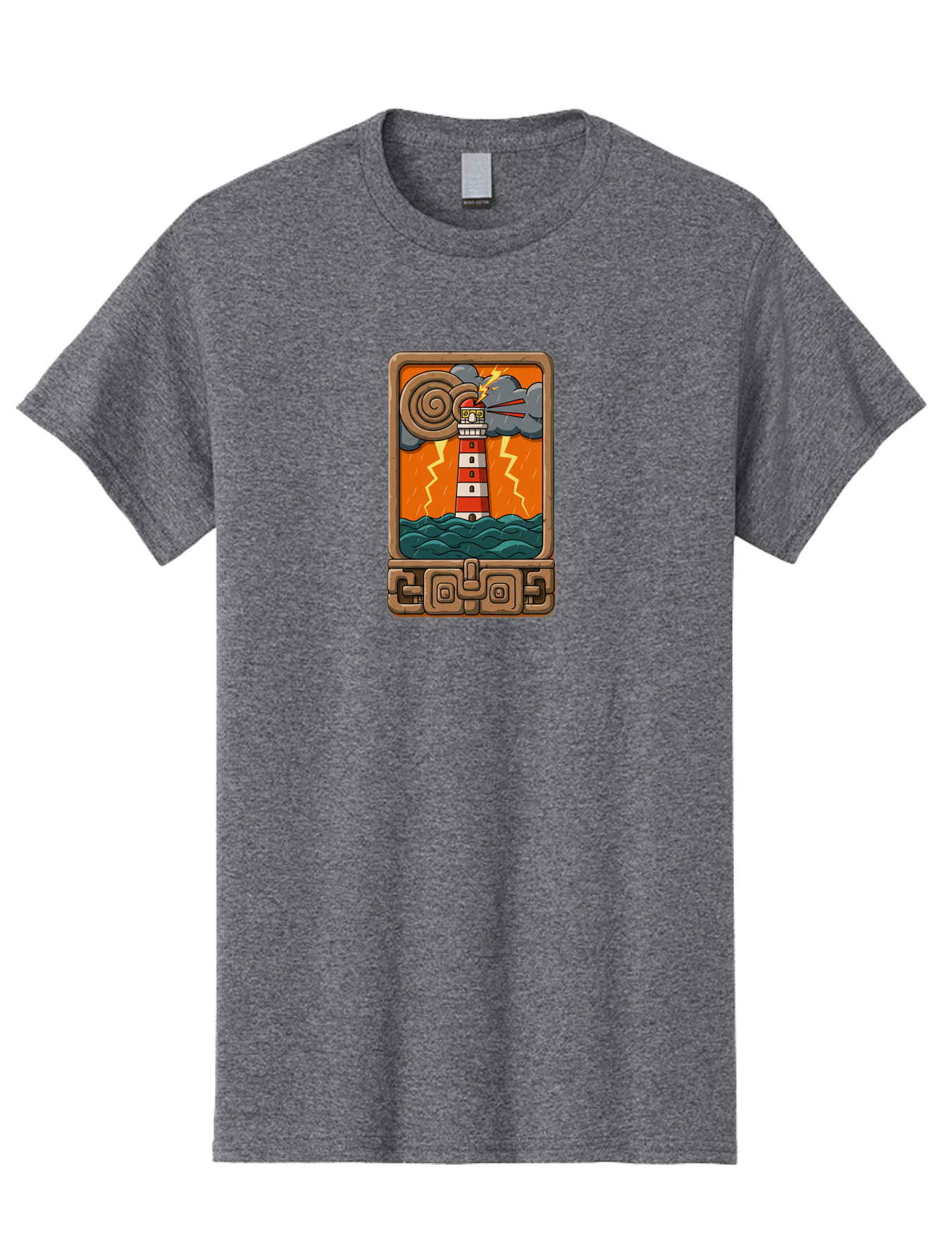 Lighthouse-Icon Men'S Graphic Tee, 100% Cotton, Comfortable Casual Summer Wear, Machine Washable, Vintage Camera, Old Camera, Antique Camera, Black Camera, Classic Photography, Photography Equipment, Nostalgic Device, Film Camera, Camera Art Bag720