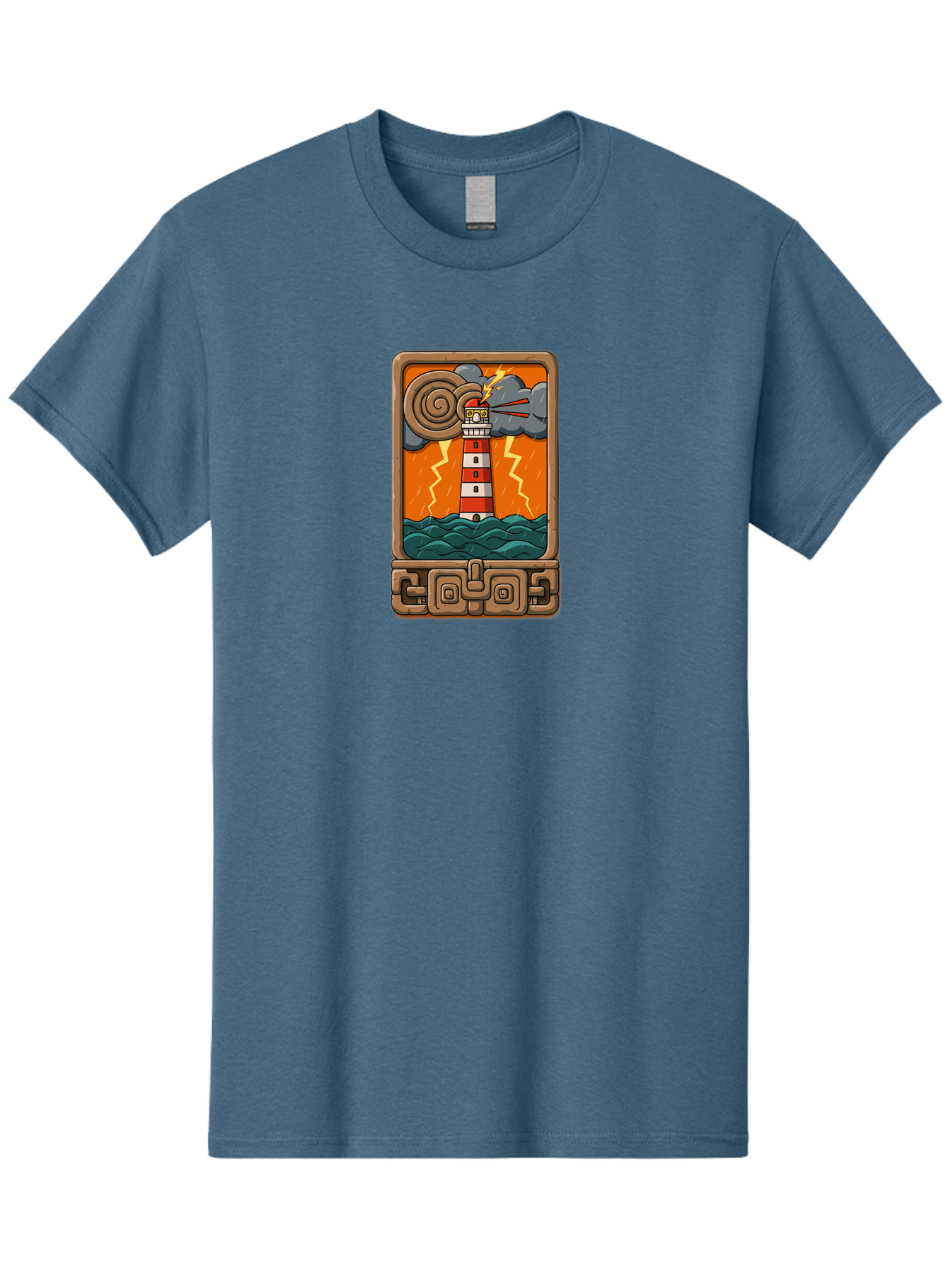Lighthouse-Icon Men'S Graphic Tee, 100% Cotton, Comfortable Casual Summer Wear, Machine Washable, Vintage Camera, Old Camera, Antique Camera, Black Camera, Classic Photography, Photography Equipment, Nostalgic Device, Film Camera, Camera Art Bag720