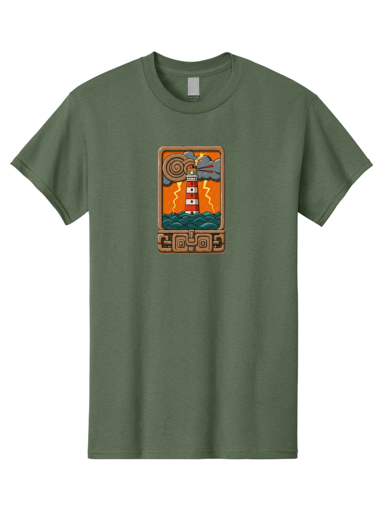 Lighthouse-Icon Men'S Graphic Tee, 100% Cotton, Comfortable Casual Summer Wear, Machine Washable, Vintage Camera, Old Camera, Antique Camera, Black Camera, Classic Photography, Photography Equipment, Nostalgic Device, Film Camera, Camera Art Bag720