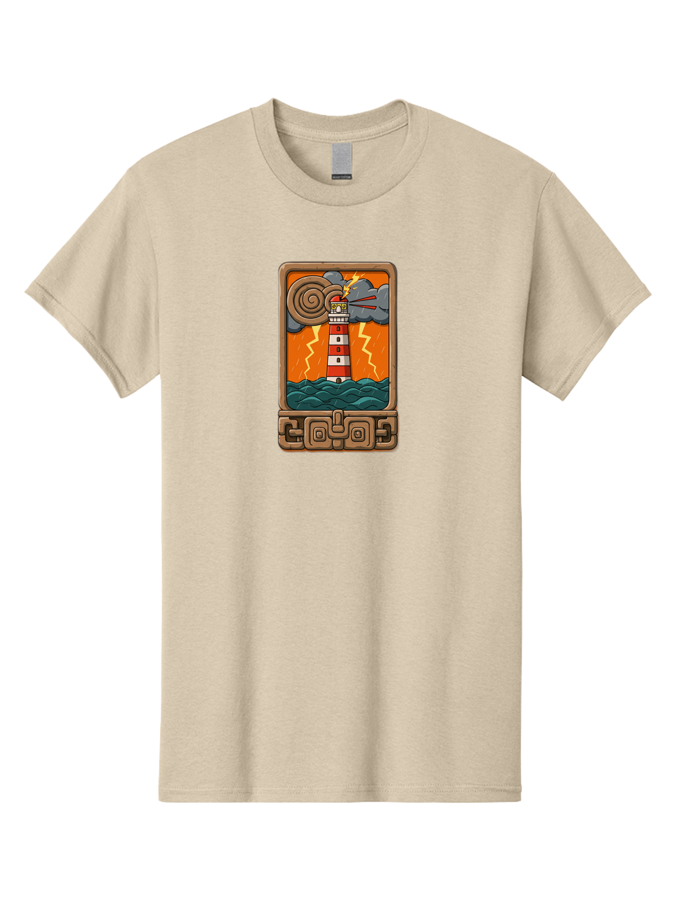 Lighthouse-Icon Men'S Graphic Tee, 100% Cotton, Comfortable Casual Summer Wear, Machine Washable, Vintage Camera, Old Camera, Antique Camera, Black Camera, Classic Photography, Photography Equipment, Nostalgic Device, Film Camera, Camera Art Bag720