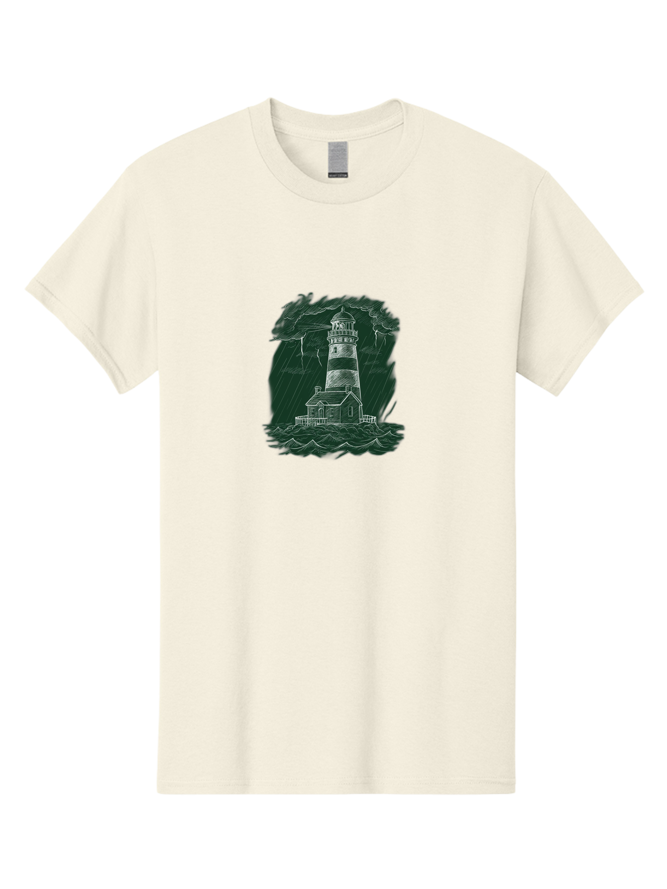 Lighthouse-In-Storm-1 Men'S Graphic Tee, 100% Cotton, Comfortable Casual Summer Wear, Machine Washable, Vintage Camera, Old Camera, Antique Camera, Black Camera, Classic Photography, Photography Equipment, Nostalgic Device, Film Camera, Bag721