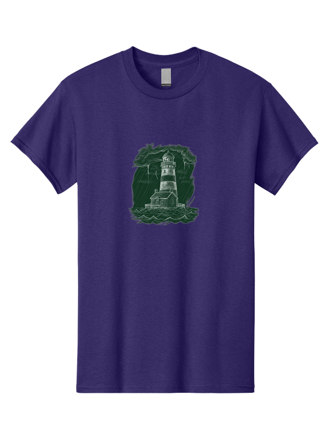 Lighthouse-In-Storm-1 Men'S Graphic Tee, 100% Cotton, Comfortable Casual Summer Wear, Machine Washable, Vintage Camera, Old Camera, Antique Camera, Black Camera, Classic Photography, Photography Equipment, Nostalgic Device, Film Camera, Bag721