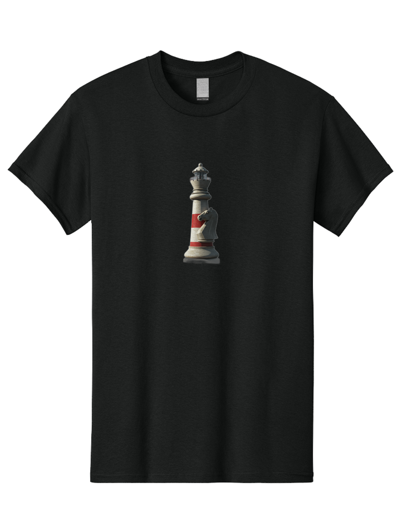 Lighthouse-Knight-Chess-Piece Men'S Graphic Tee, 100% Cotton, Comfortable Casual Summer Wear, Machine Washable, Vintage Camera, Old Camera, Antique Camera, Black Camera, Classic Photography, Photography Equipment, Nostalgic Device, Bag723