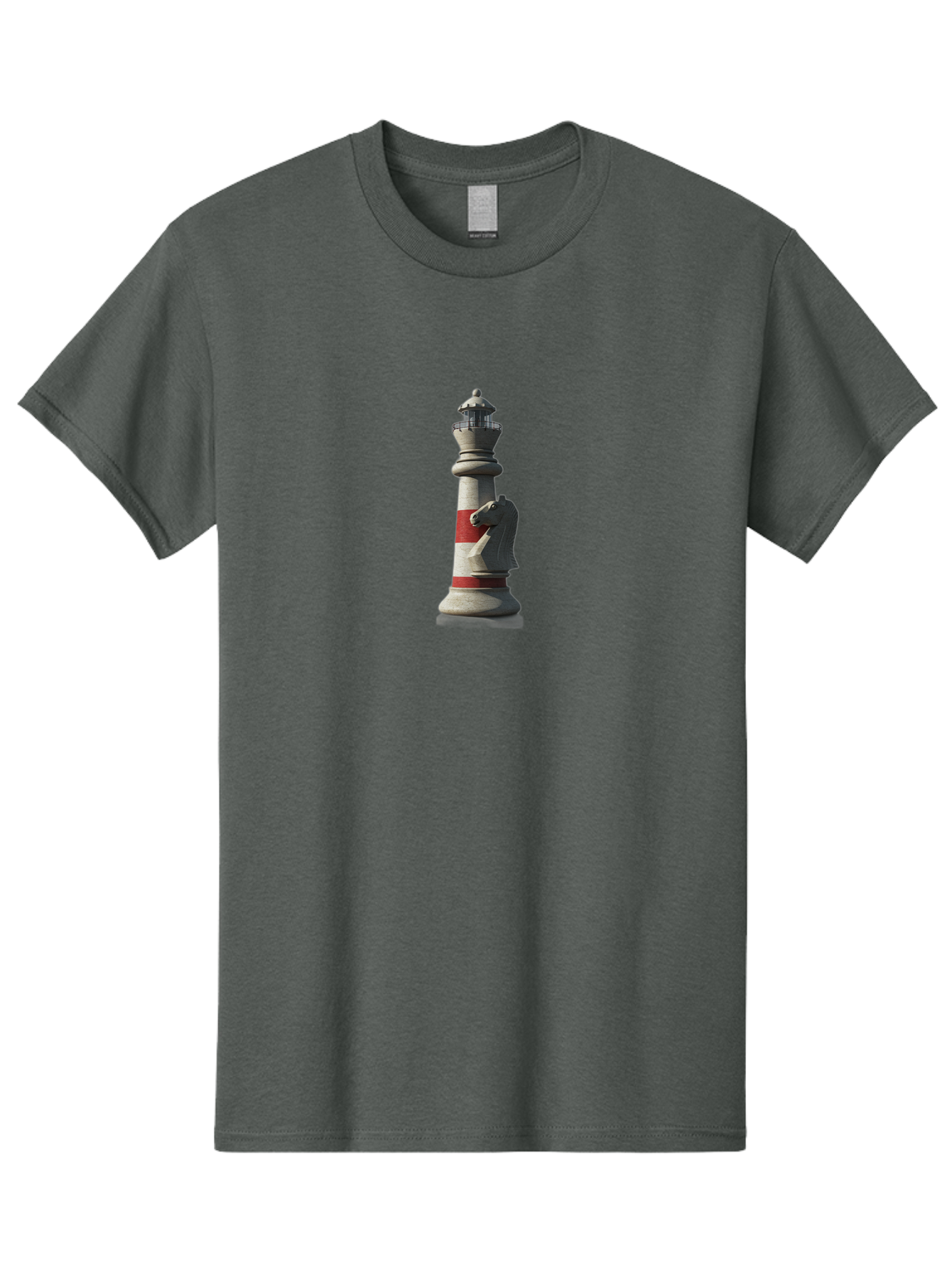 Lighthouse-Knight-Chess-Piece Men'S Graphic Tee, 100% Cotton, Comfortable Casual Summer Wear, Machine Washable, Vintage Camera, Old Camera, Antique Camera, Black Camera, Classic Photography, Photography Equipment, Nostalgic Device, Bag723