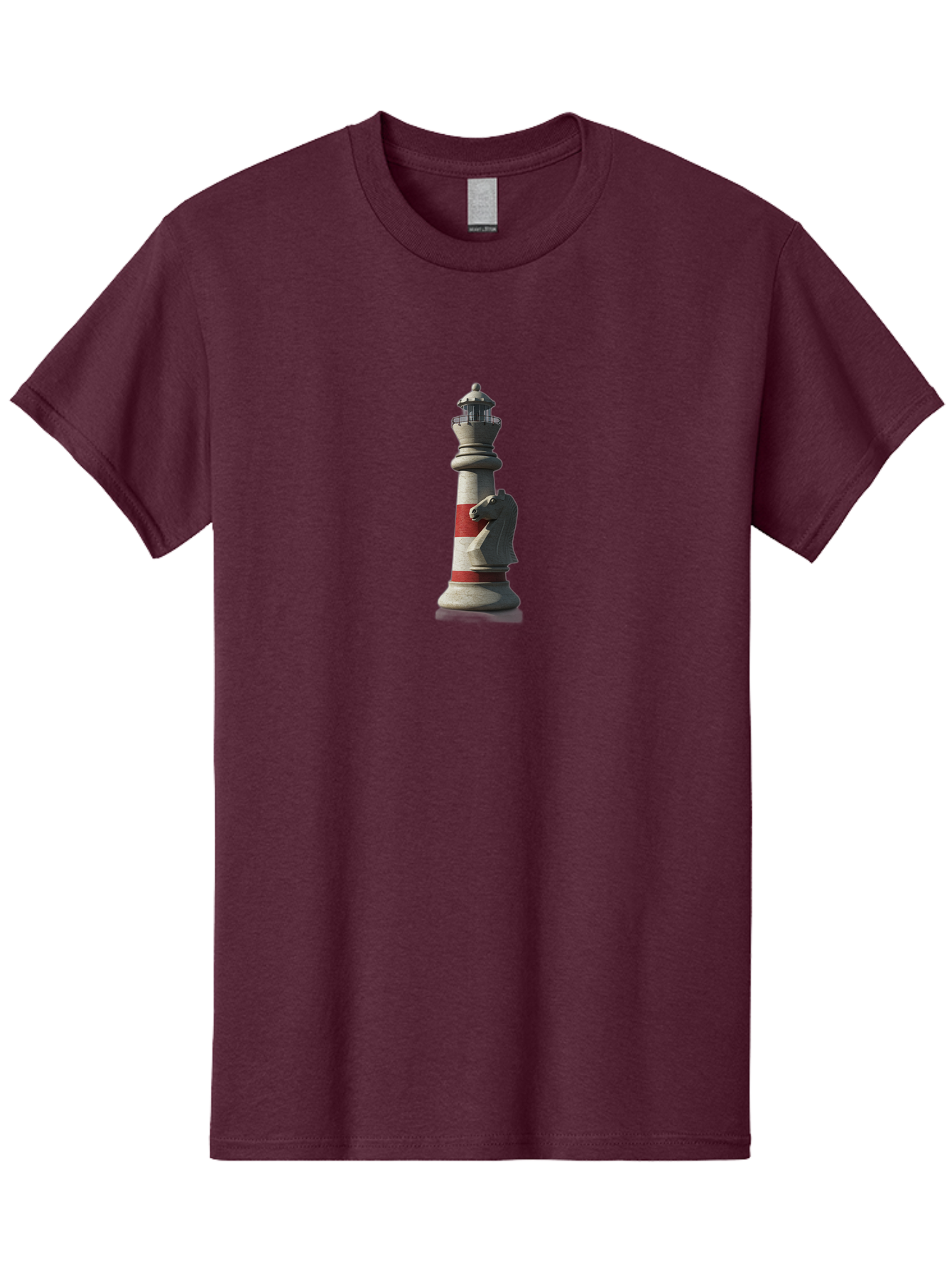 Lighthouse-Knight-Chess-Piece Men'S Graphic Tee, 100% Cotton, Comfortable Casual Summer Wear, Machine Washable, Vintage Camera, Old Camera, Antique Camera, Black Camera, Classic Photography, Photography Equipment, Nostalgic Device, Bag723