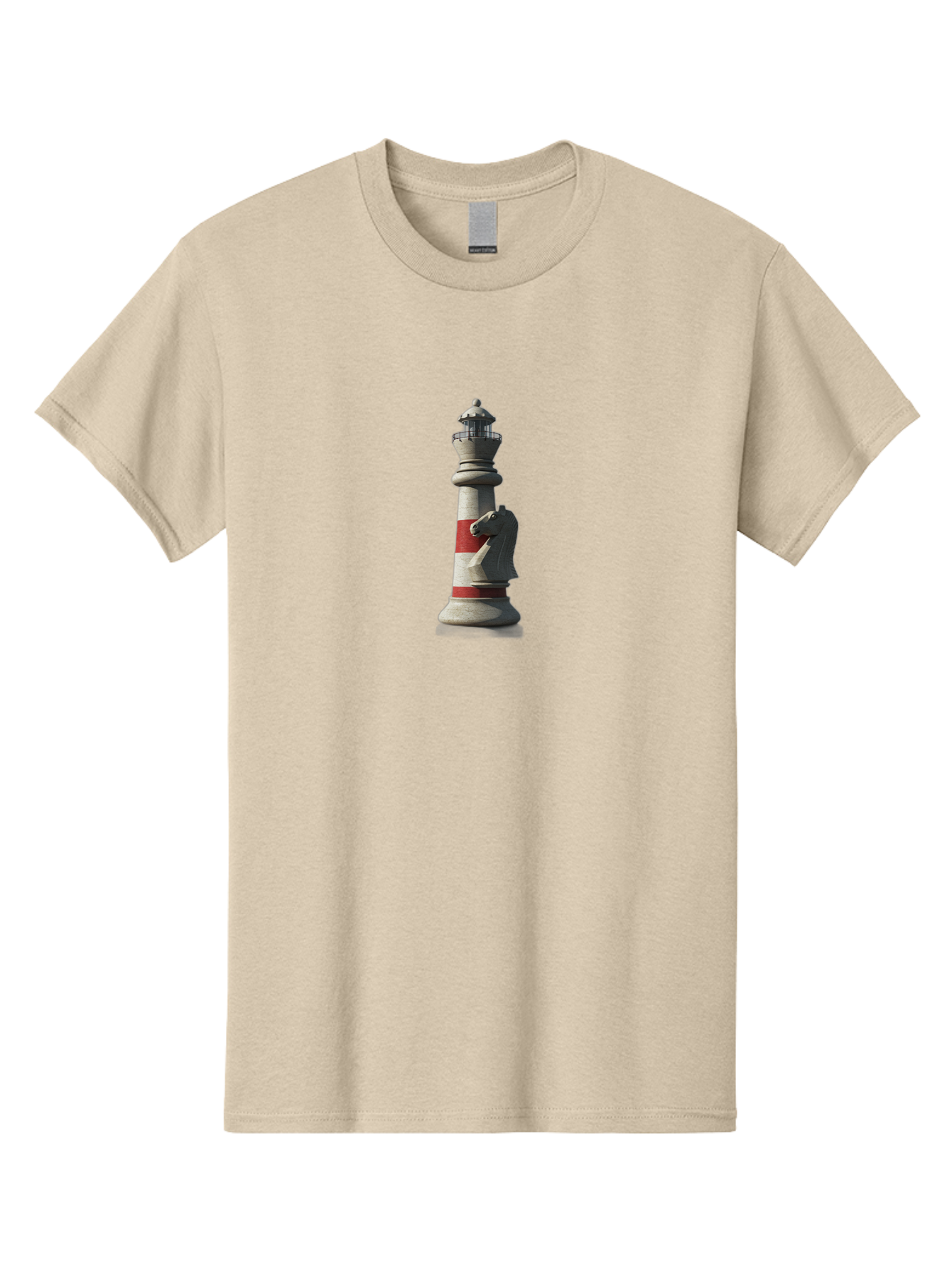 Lighthouse-Knight-Chess-Piece Men'S Graphic Tee, 100% Cotton, Comfortable Casual Summer Wear, Machine Washable, Vintage Camera, Old Camera, Antique Camera, Black Camera, Classic Photography, Photography Equipment, Nostalgic Device, Bag723