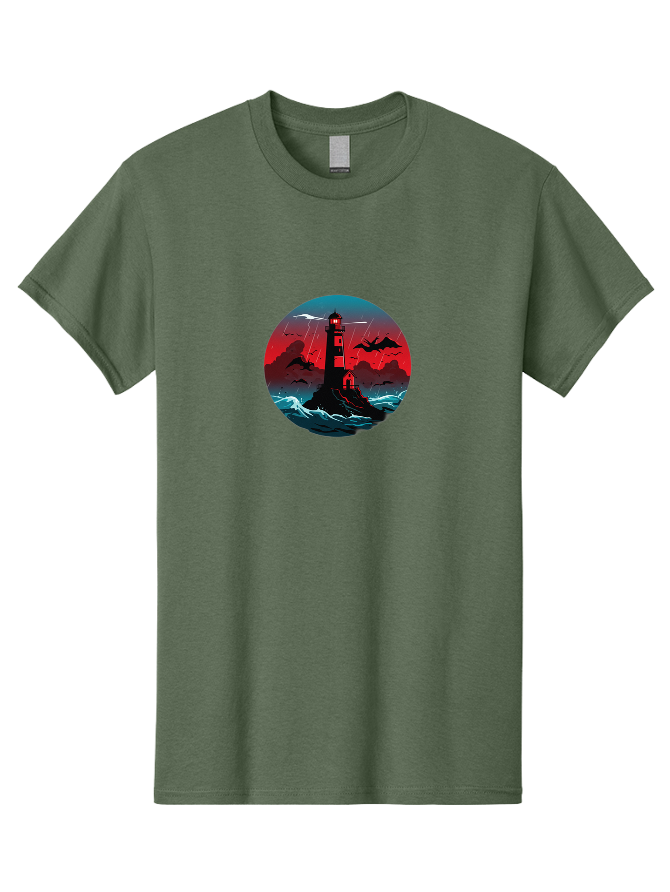 Lighthouse-Storm Men'S Graphic Tee, 100% Cotton, Comfortable Casual Summer Wear, Machine Washable, Vintage Camera, Old Camera, Antique Camera, Black Camera, Classic Photography, Photography Equipment, Nostalgic Device, Film Camera, Camera Art Bag725