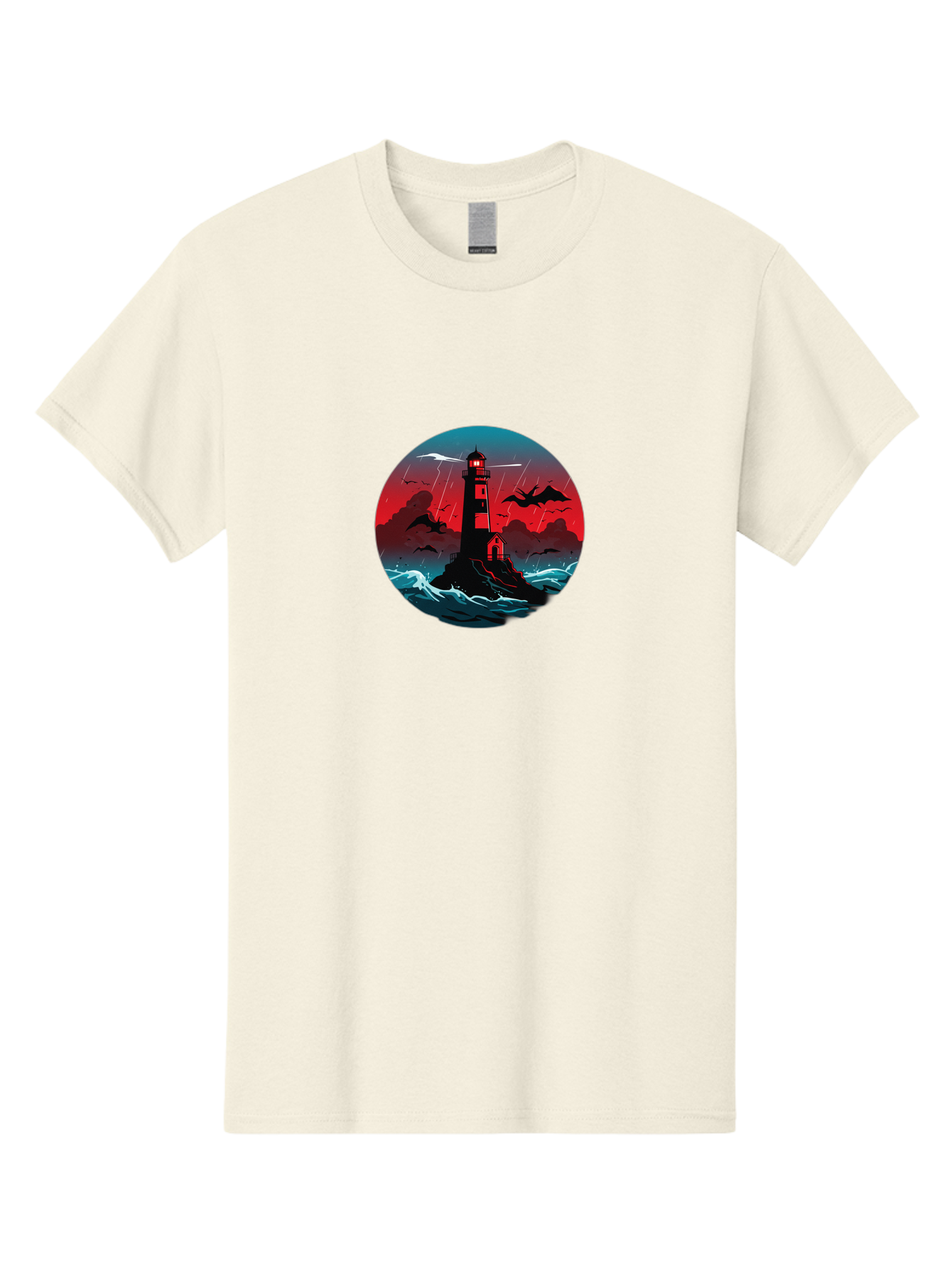 Lighthouse-Storm Men'S Graphic Tee, 100% Cotton, Comfortable Casual Summer Wear, Machine Washable, Vintage Camera, Old Camera, Antique Camera, Black Camera, Classic Photography, Photography Equipment, Nostalgic Device, Film Camera, Camera Art Bag725