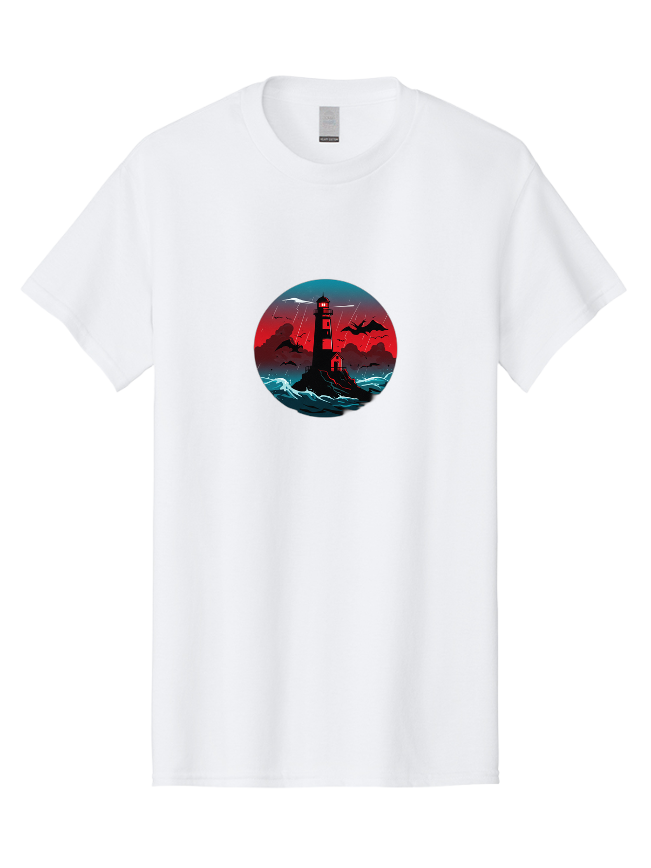 Lighthouse-Storm Men'S Graphic Tee, 100% Cotton, Comfortable Casual Summer Wear, Machine Washable, Vintage Camera, Old Camera, Antique Camera, Black Camera, Classic Photography, Photography Equipment, Nostalgic Device, Film Camera, Camera Art Bag725