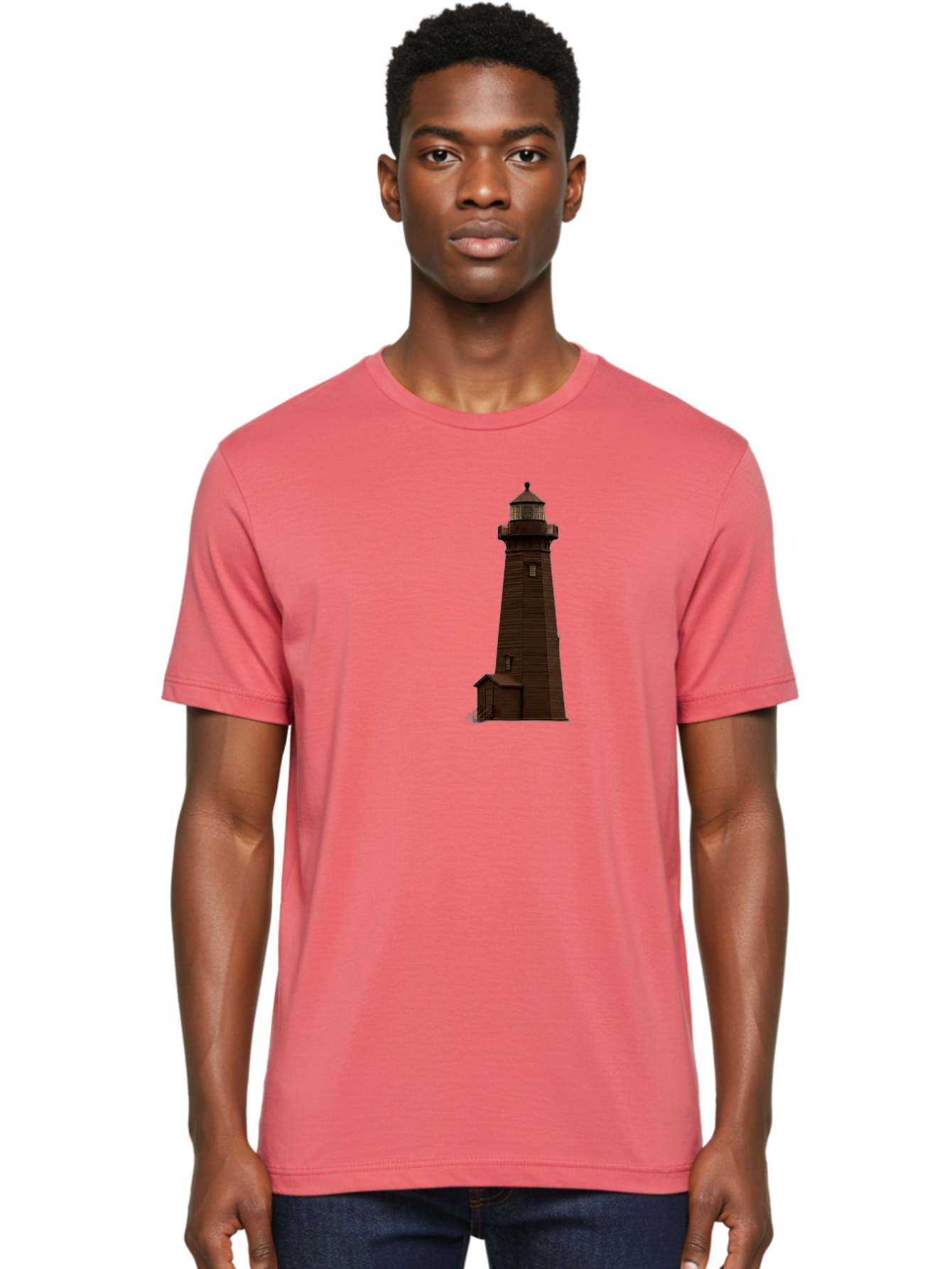Lighthouse Men'S Graphic Tee, 100% Cotton, Comfortable Casual Summer Wear, Machine Washable, Vintage Camera, Old Camera, Antique Camera, Black Camera, Classic Photography, Photography Equipment, Nostalgic Device, Film Camera, Camera Art Bag727