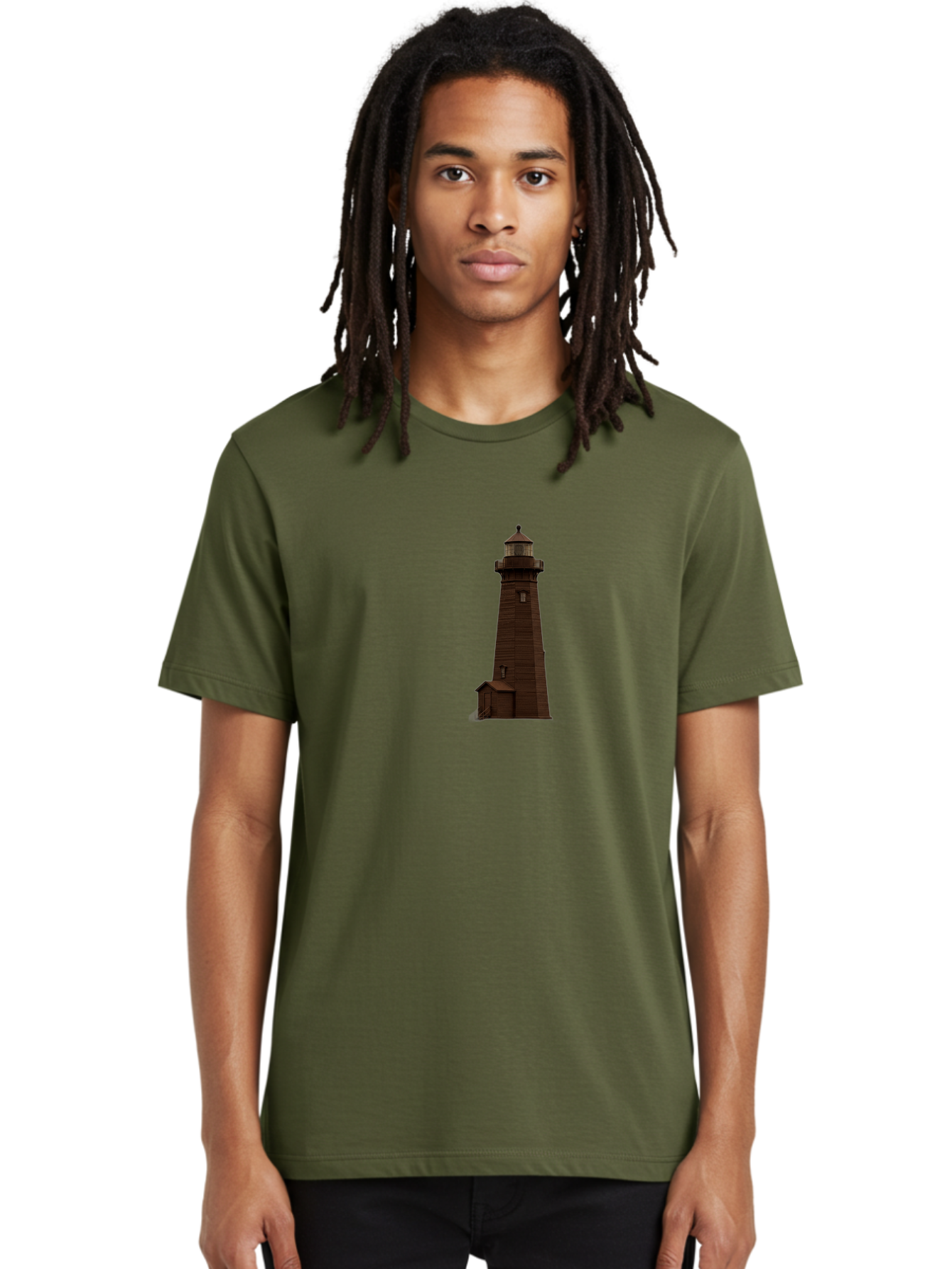 Lighthouse Men'S Graphic Tee, 100% Cotton, Comfortable Casual Summer Wear, Machine Washable, Vintage Camera, Old Camera, Antique Camera, Black Camera, Classic Photography, Photography Equipment, Nostalgic Device, Film Camera, Camera Art Bag727