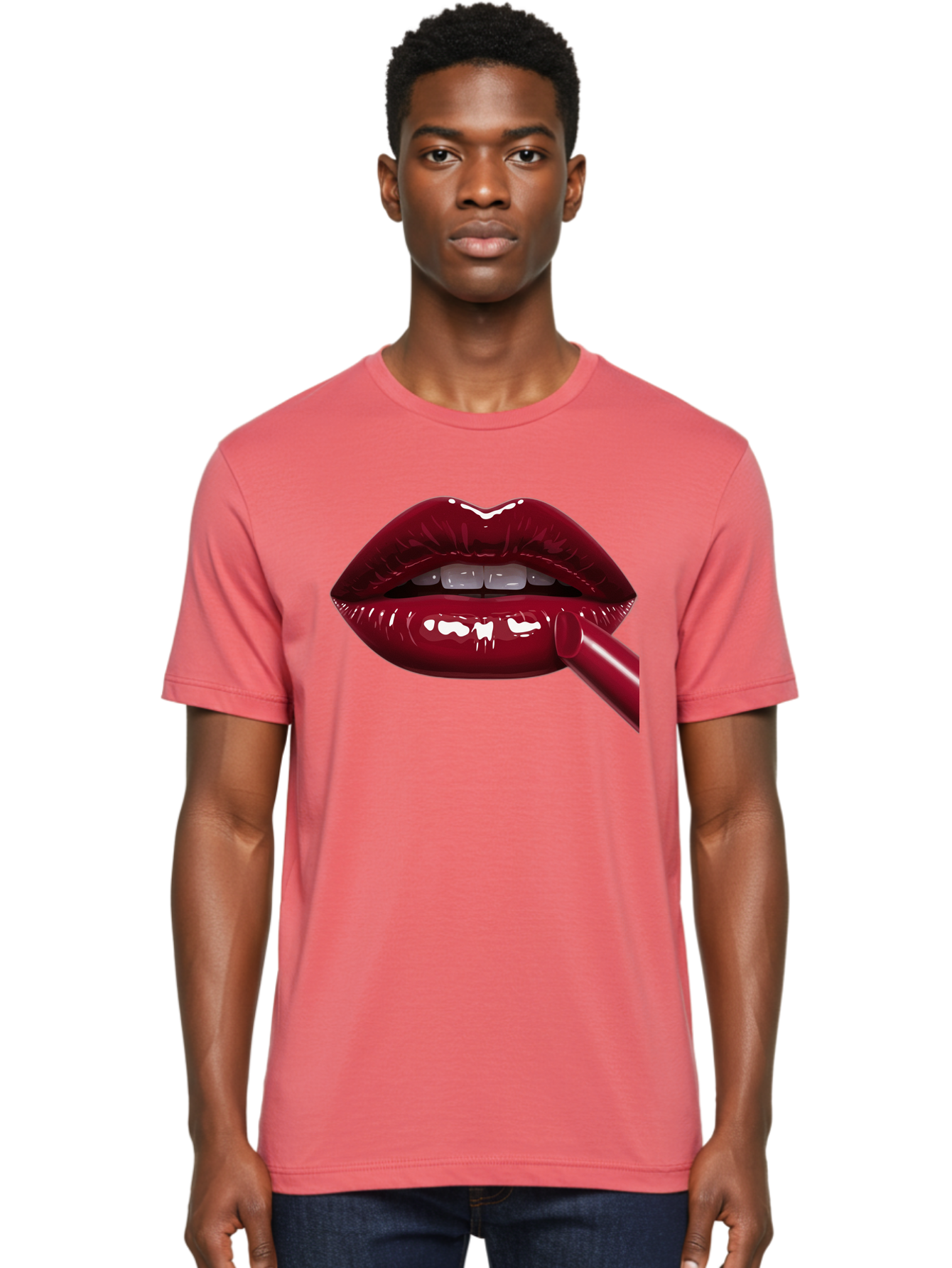 Lipstick Men'S Graphic Tee, 100% Cotton, Comfortable Casual Summer Wear, Machine Washable, Vintage Camera, Old Camera, Antique Camera, Black Camera, Classic Photography, Photography Equipment, Nostalgic Device, Film Camera, Camera Art Bag728