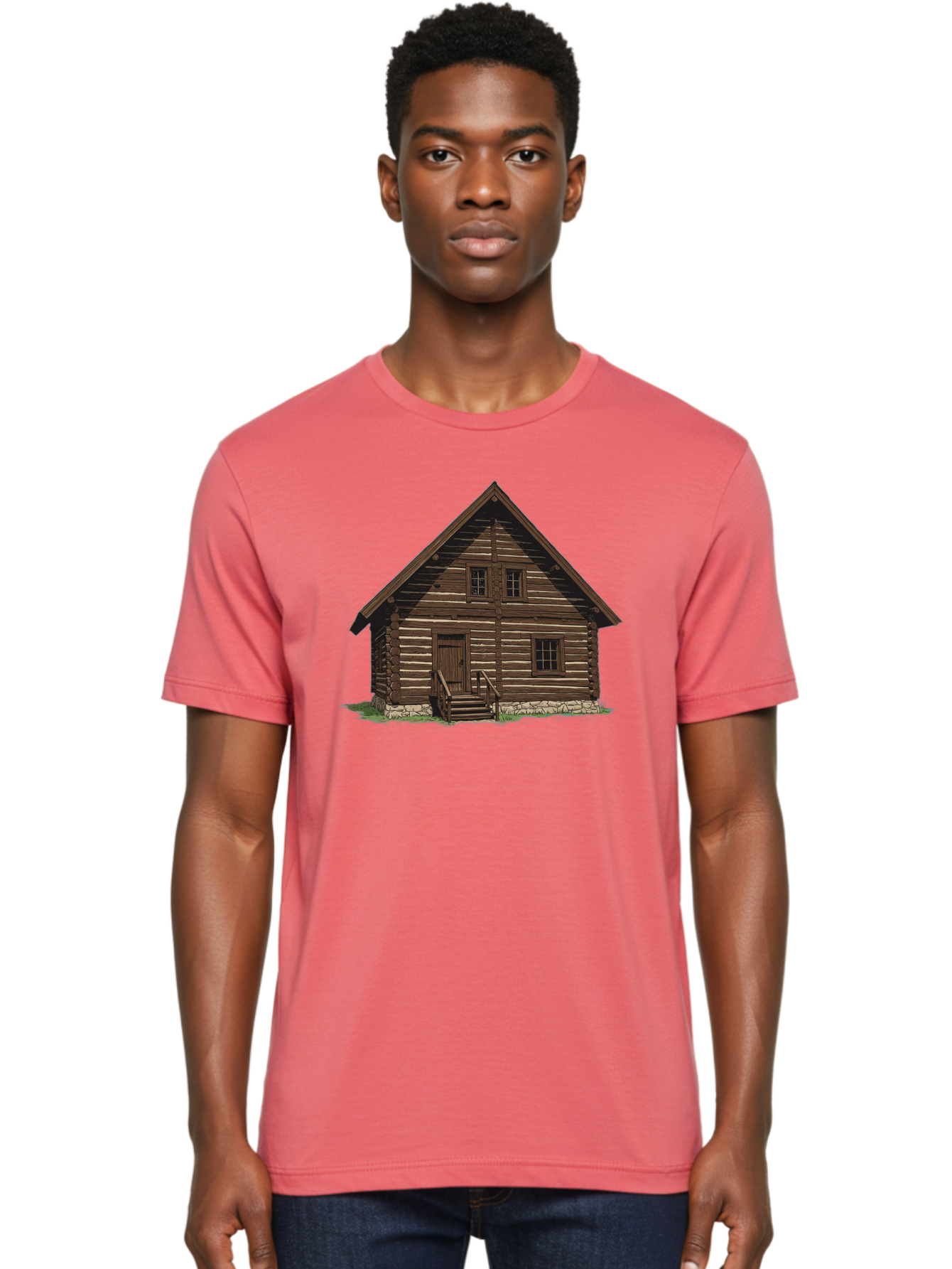 Log-Cabin Men'S Graphic Tee, 100% Cotton, Comfortable Casual Summer Wear, Machine Washable, Vintage Camera, Old Camera, Antique Camera, Black Camera, Classic Photography, Photography Equipment, Nostalgic Device, Film Camera, Camera Art Bag730
