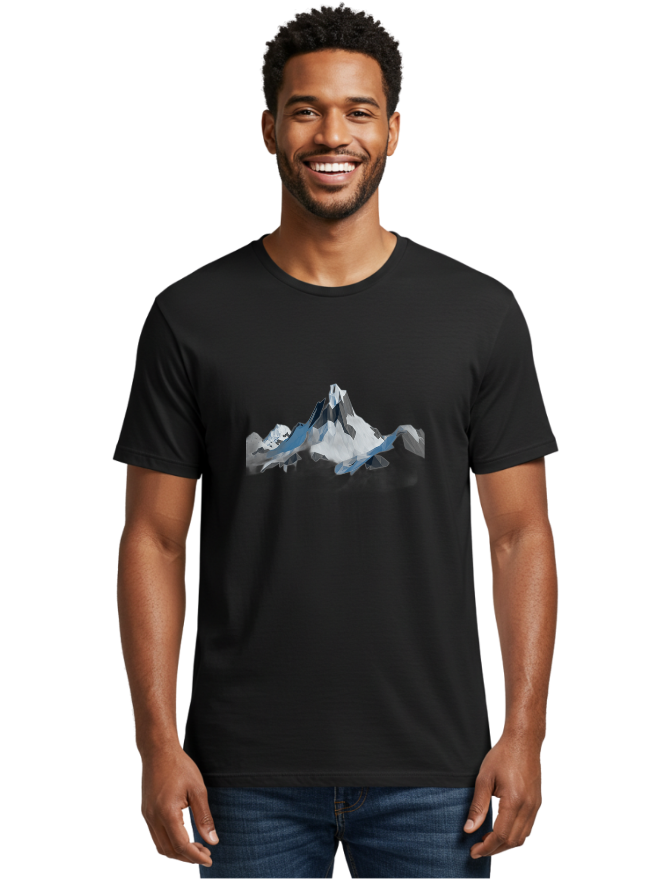 Low-Poly-Mountain-Landscape Men'S Graphic Tee, 100% Cotton, Comfortable Casual Summer Wear, Machine Washable, Vintage Camera, Old Camera, Antique Camera, Black Camera, Classic Photography, Photography Equipment, Nostalgic Device, Film Camera, Bag733