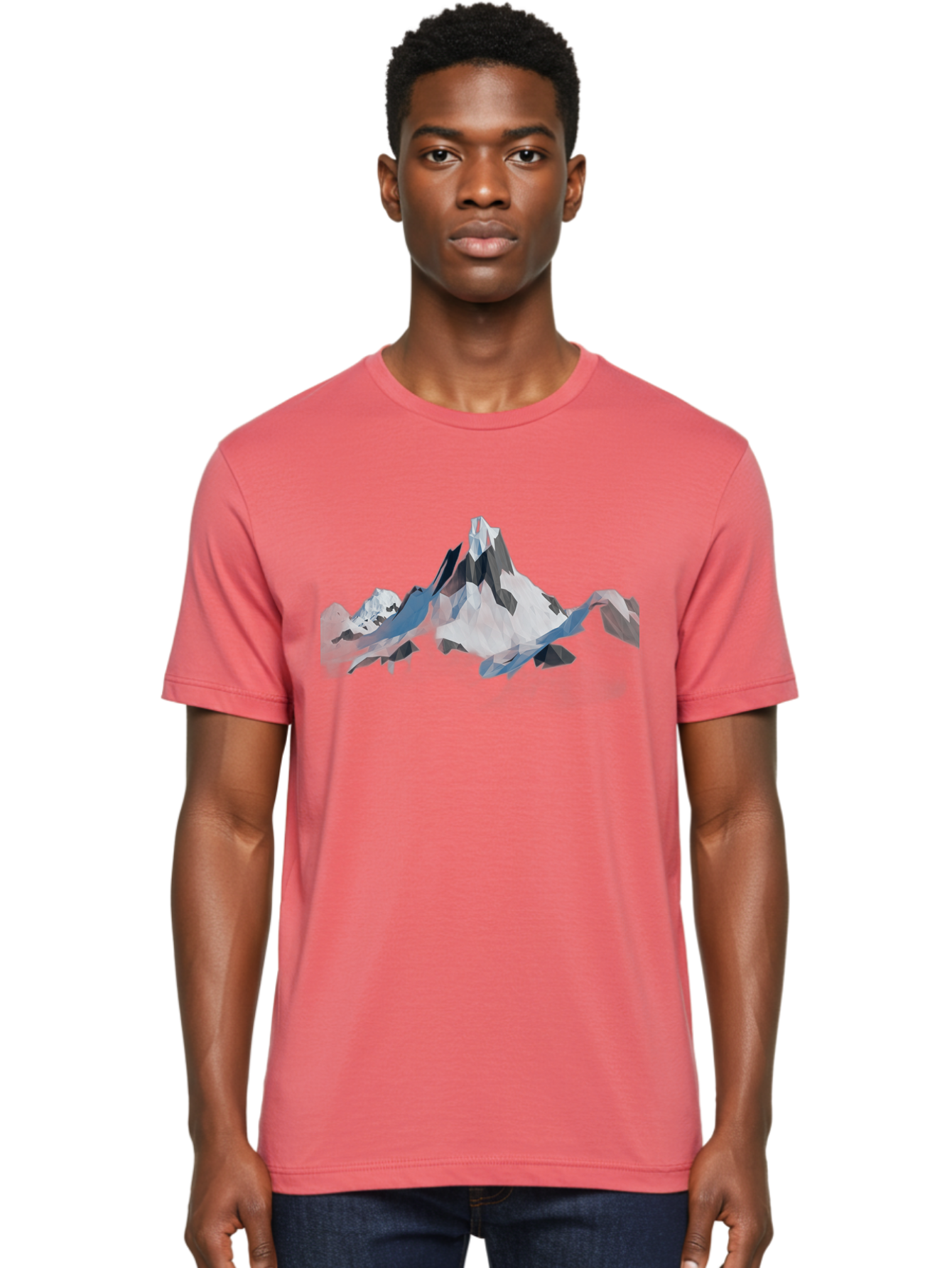 Low-Poly-Mountain-Landscape Men'S Graphic Tee, 100% Cotton, Comfortable Casual Summer Wear, Machine Washable, Vintage Camera, Old Camera, Antique Camera, Black Camera, Classic Photography, Photography Equipment, Nostalgic Device, Film Camera, Bag733