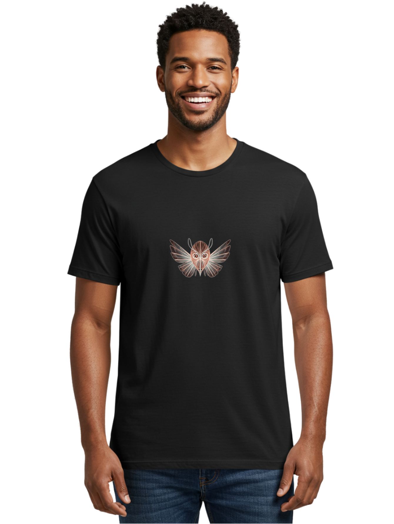 Luna-Moth Men'S Graphic Tee, 100% Cotton, Comfortable Casual Summer Wear, Machine Washable, Vintage Camera, Old Camera, Antique Camera, Black Camera, Classic Photography, Photography Equipment, Nostalgic Device, Film Camera, Camera Art Bag735