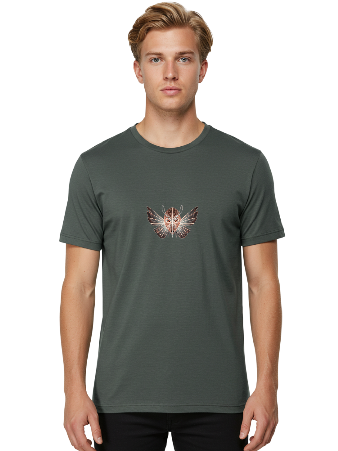 Luna-Moth Men'S Graphic Tee, 100% Cotton, Comfortable Casual Summer Wear, Machine Washable, Vintage Camera, Old Camera, Antique Camera, Black Camera, Classic Photography, Photography Equipment, Nostalgic Device, Film Camera, Camera Art Bag735