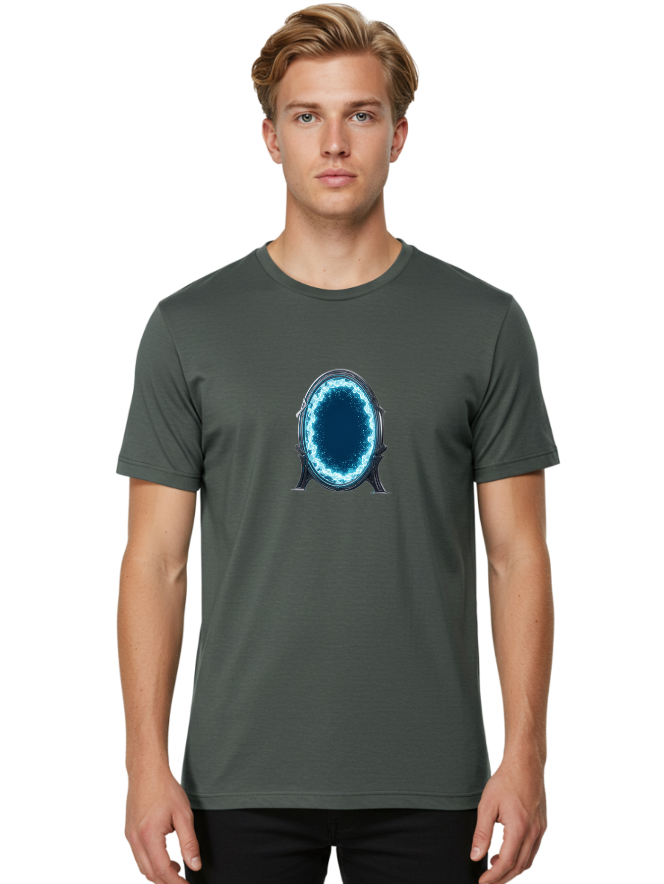 Magic-Mirror Men'S Graphic Tee, 100% Cotton, Comfortable Casual Summer Wear, Machine Washable, Vintage Camera, Old Camera, Antique Camera, Black Camera, Classic Photography, Photography Equipment, Nostalgic Device, Film Camera, Camera Art Bag740