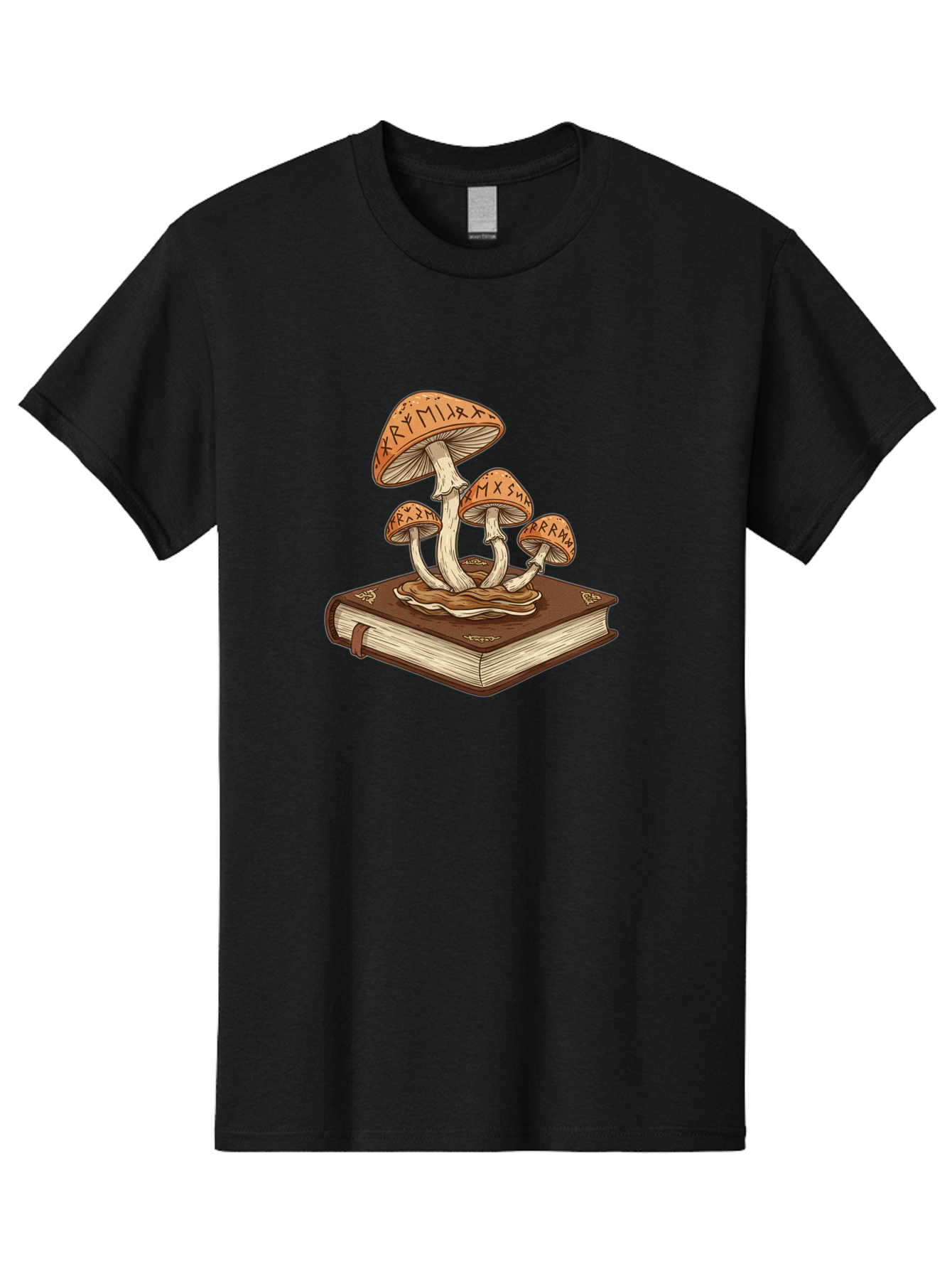 Magic-Mushrooms-On-Book Men'S Graphic Tee, 100% Cotton, Comfortable Casual Summer Wear, Machine Washable, Vintage Camera, Old Camera, Antique Camera, Black Camera, Classic Photography, Photography Equipment, Nostalgic Device, Film Camera, Bag741
