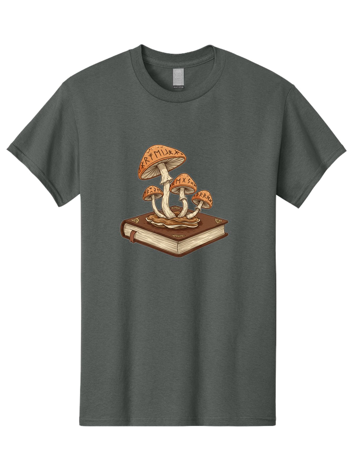 Magic-Mushrooms-On-Book Men'S Graphic Tee, 100% Cotton, Comfortable Casual Summer Wear, Machine Washable, Vintage Camera, Old Camera, Antique Camera, Black Camera, Classic Photography, Photography Equipment, Nostalgic Device, Film Camera, Bag741