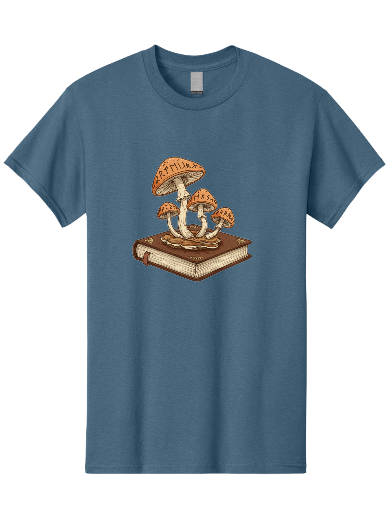 Magic-Mushrooms-On-Book Men'S Graphic Tee, 100% Cotton, Comfortable Casual Summer Wear, Machine Washable, Vintage Camera, Old Camera, Antique Camera, Black Camera, Classic Photography, Photography Equipment, Nostalgic Device, Film Camera, Bag741