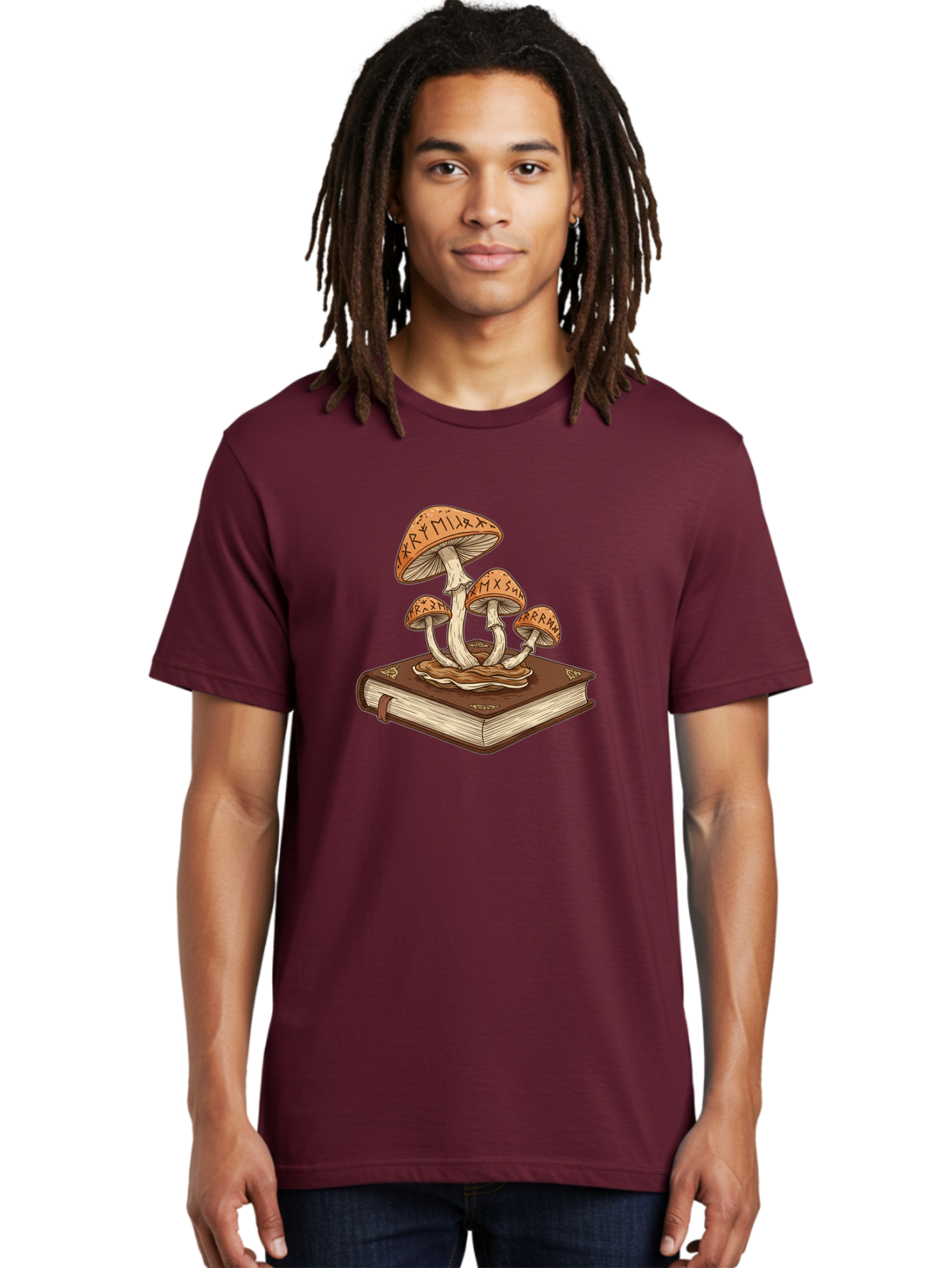 Magic-Mushrooms-On-Book Men'S Graphic Tee, 100% Cotton, Comfortable Casual Summer Wear, Machine Washable, Vintage Camera, Old Camera, Antique Camera, Black Camera, Classic Photography, Photography Equipment, Nostalgic Device, Film Camera, Bag741