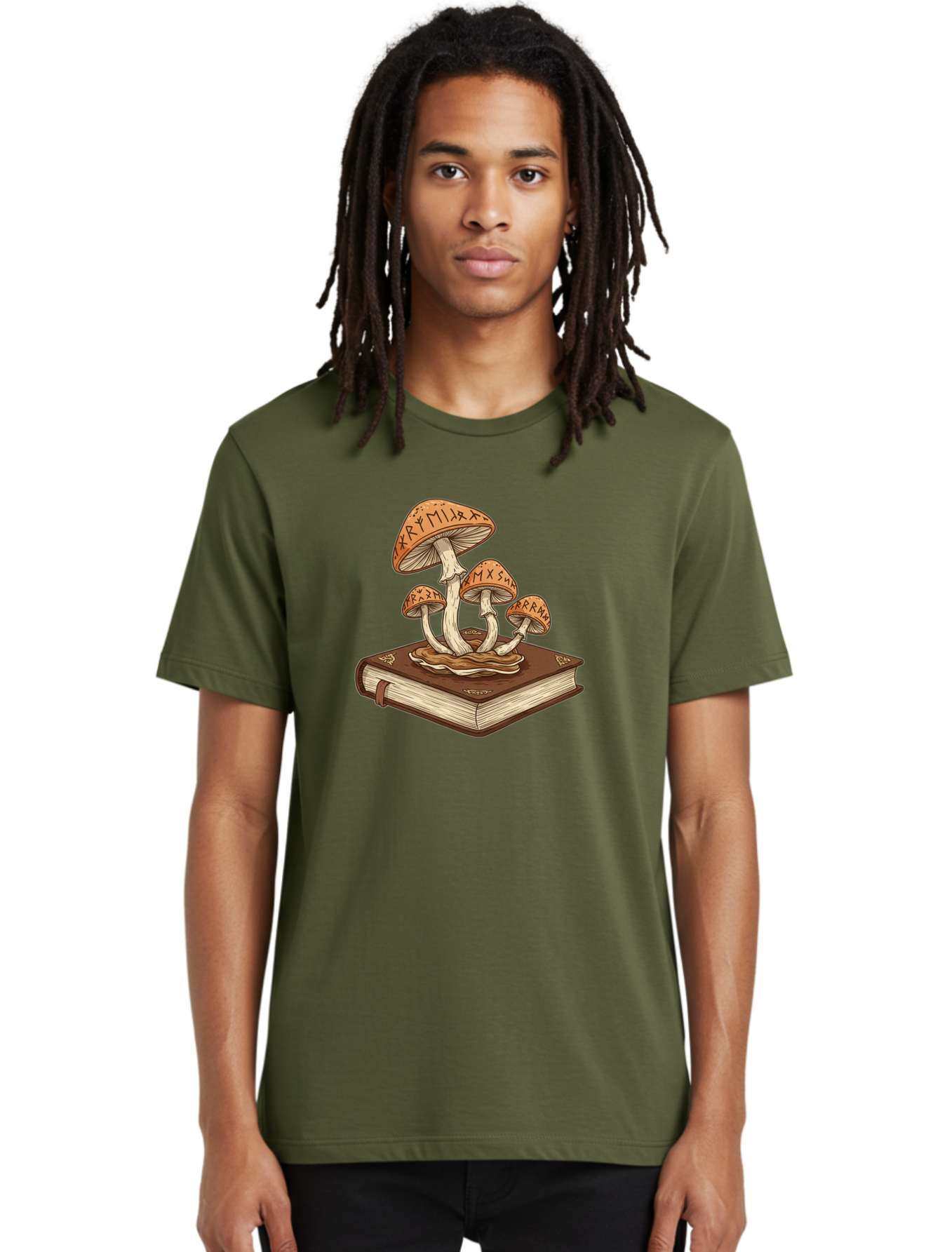 Magic-Mushrooms-On-Book Men'S Graphic Tee, 100% Cotton, Comfortable Casual Summer Wear, Machine Washable, Vintage Camera, Old Camera, Antique Camera, Black Camera, Classic Photography, Photography Equipment, Nostalgic Device, Film Camera, Bag741