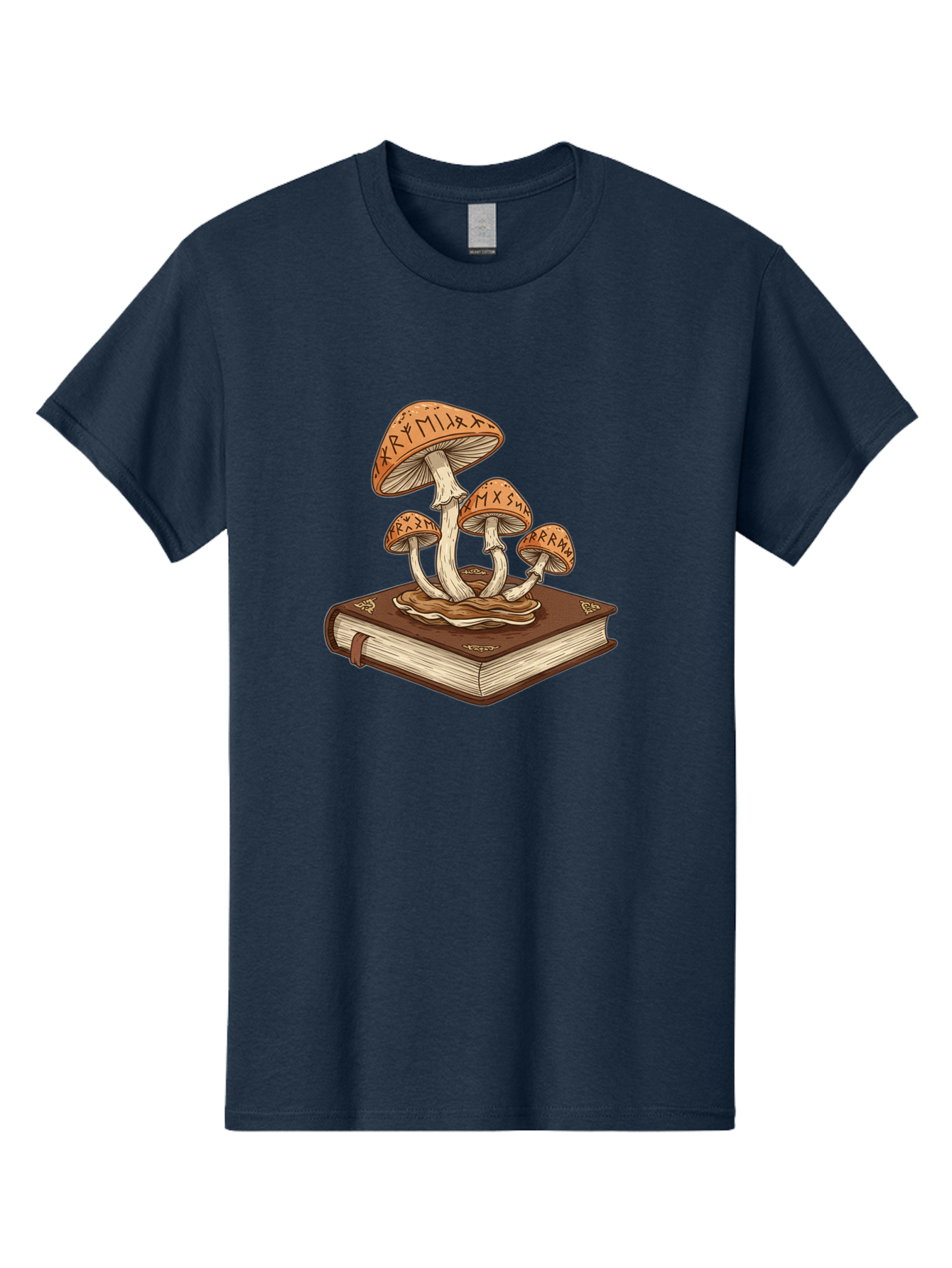 Magic-Mushrooms-On-Book Men'S Graphic Tee, 100% Cotton, Comfortable Casual Summer Wear, Machine Washable, Vintage Camera, Old Camera, Antique Camera, Black Camera, Classic Photography, Photography Equipment, Nostalgic Device, Film Camera, Bag741