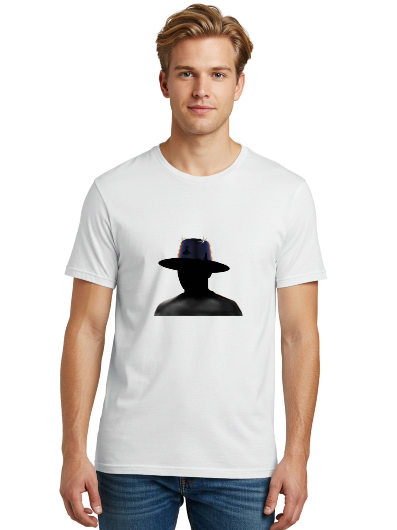 Man-In-Hat Men'S Graphic Tee, 100% Cotton, Comfortable Casual Summer Wear, Machine Washable, Vintage Camera, Old Camera, Antique Camera, Black Camera, Classic Photography, Photography Equipment, Nostalgic Device, Film Camera, Camera Art Bag744