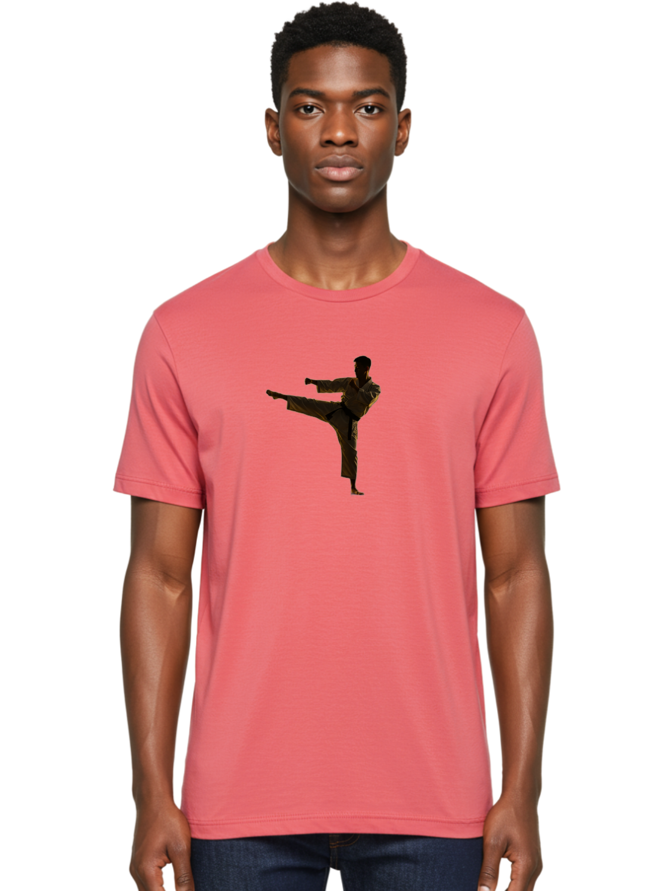 Man-Practicing-Karate Men'S Graphic Tee, 100% Cotton, Comfortable Casual Summer Wear, Machine Washable, Vintage Camera, Old Camera, Antique Camera, Black Camera, Classic Photography, Photography Equipment, Nostalgic Device, Film Camera, Bag748